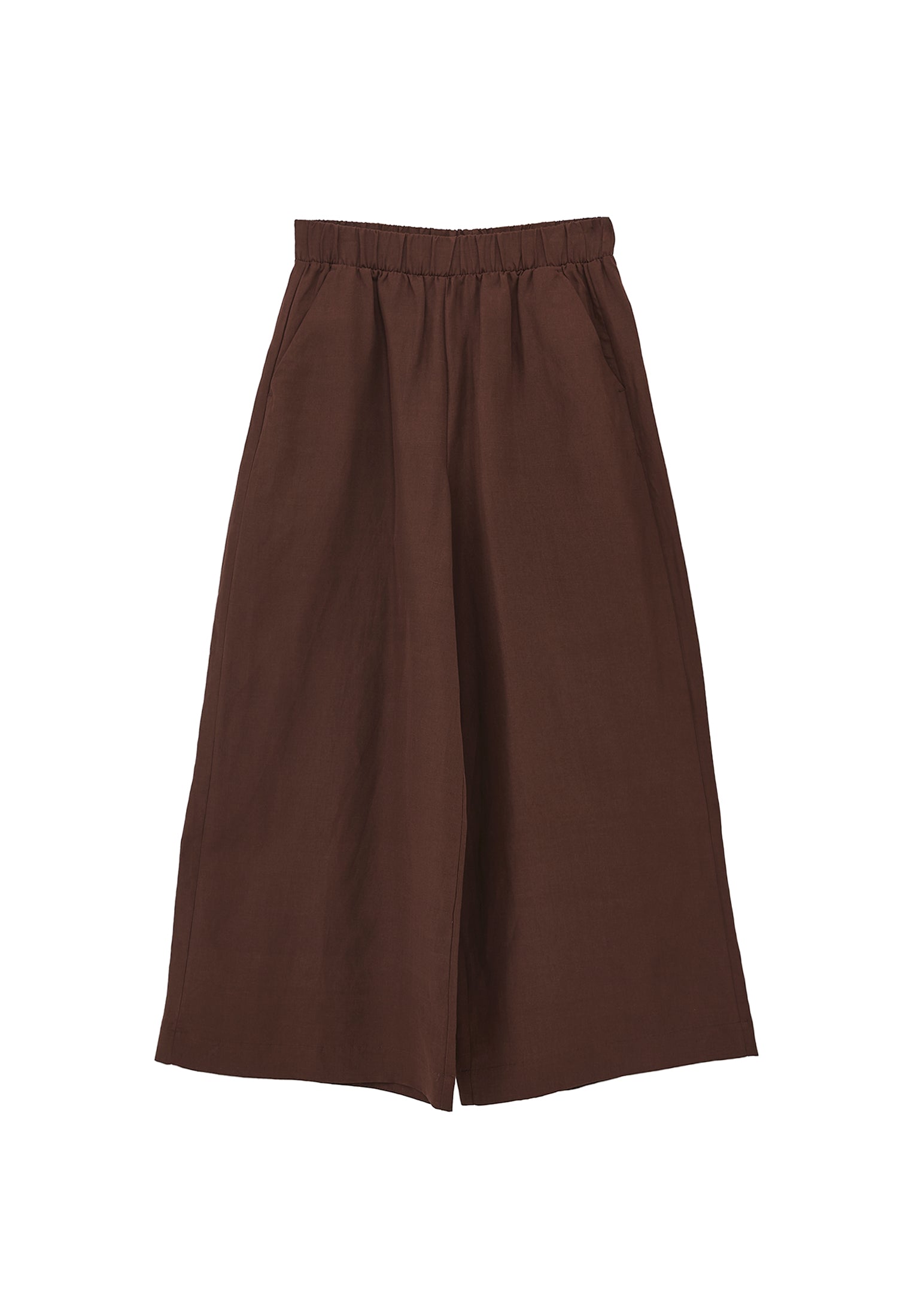 High waist wide leg pants - CHICORY COFFEE