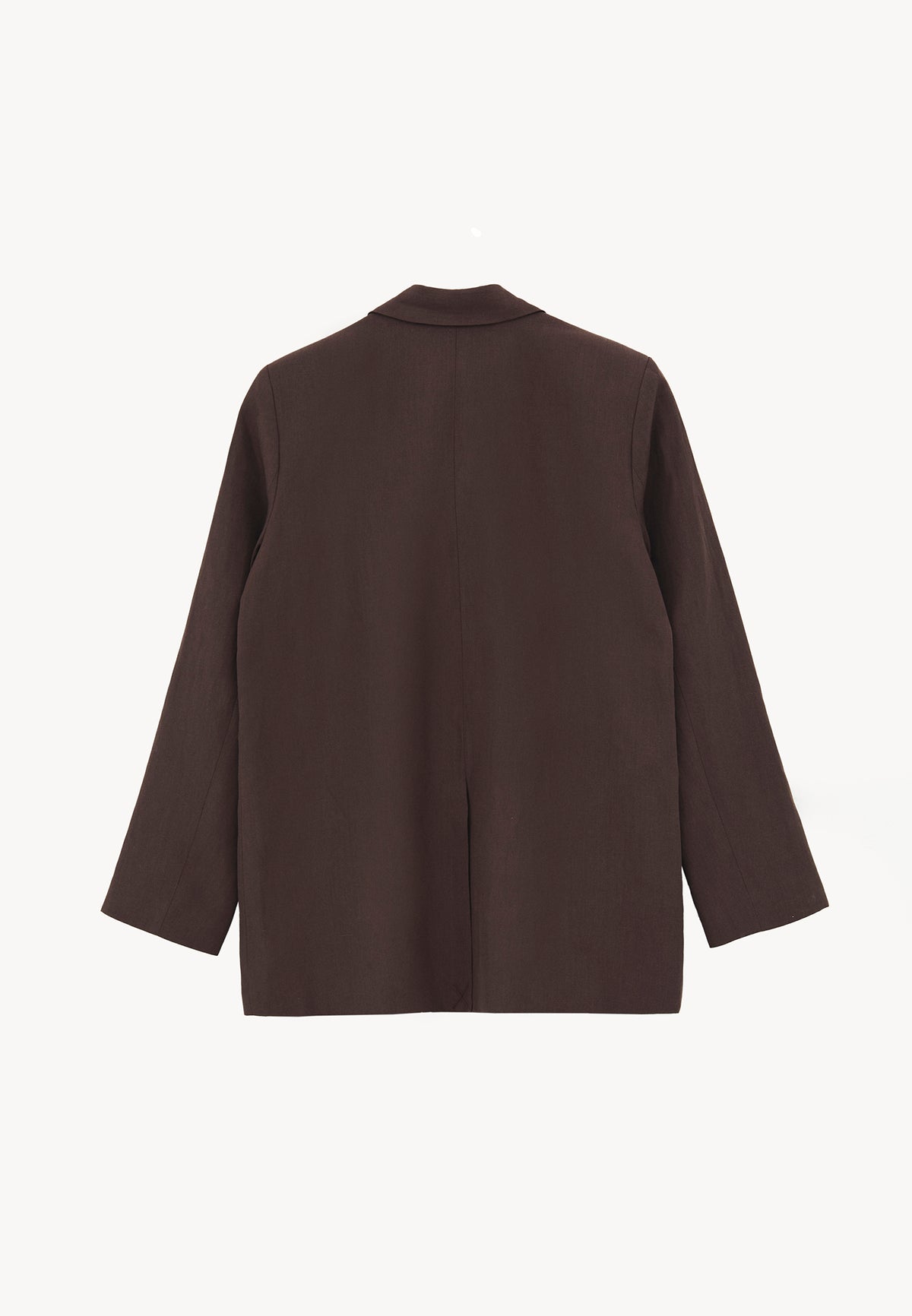 Boyfriend Fit Tunic Blazer Jacket - Brown
