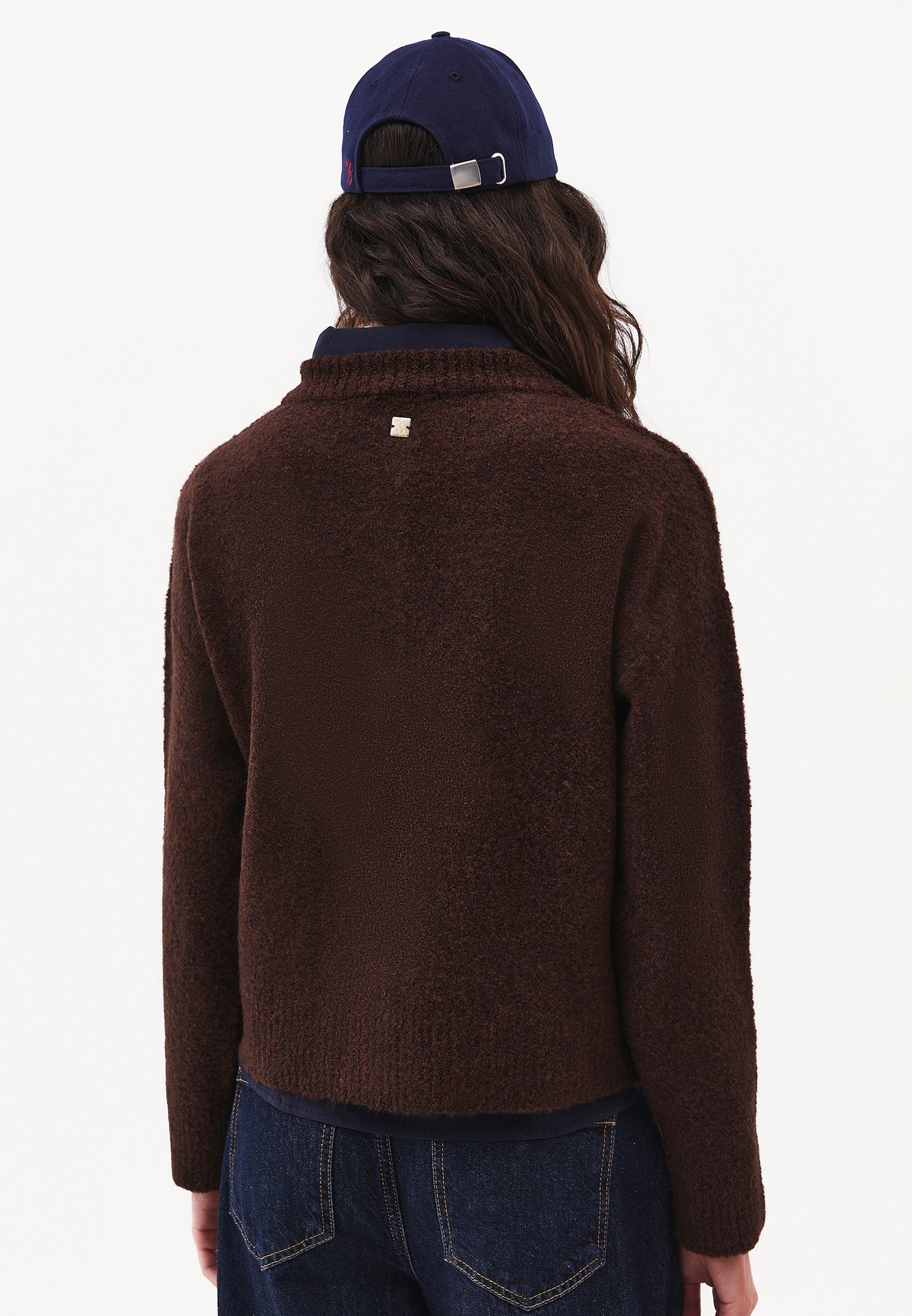 Button Detailed Short Cardigan - Brown
