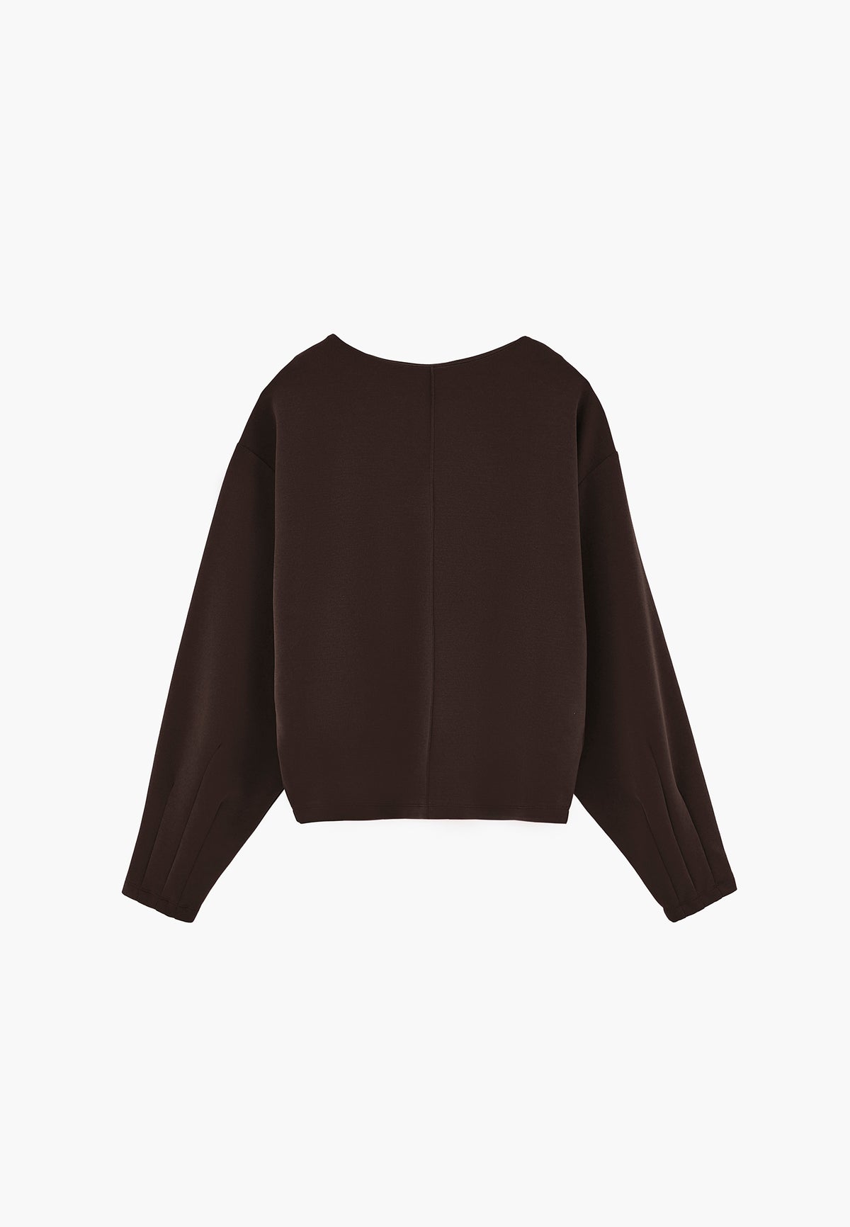 High Neck Long Sleeve Sweatshirt - CHOCOLATE TORTE