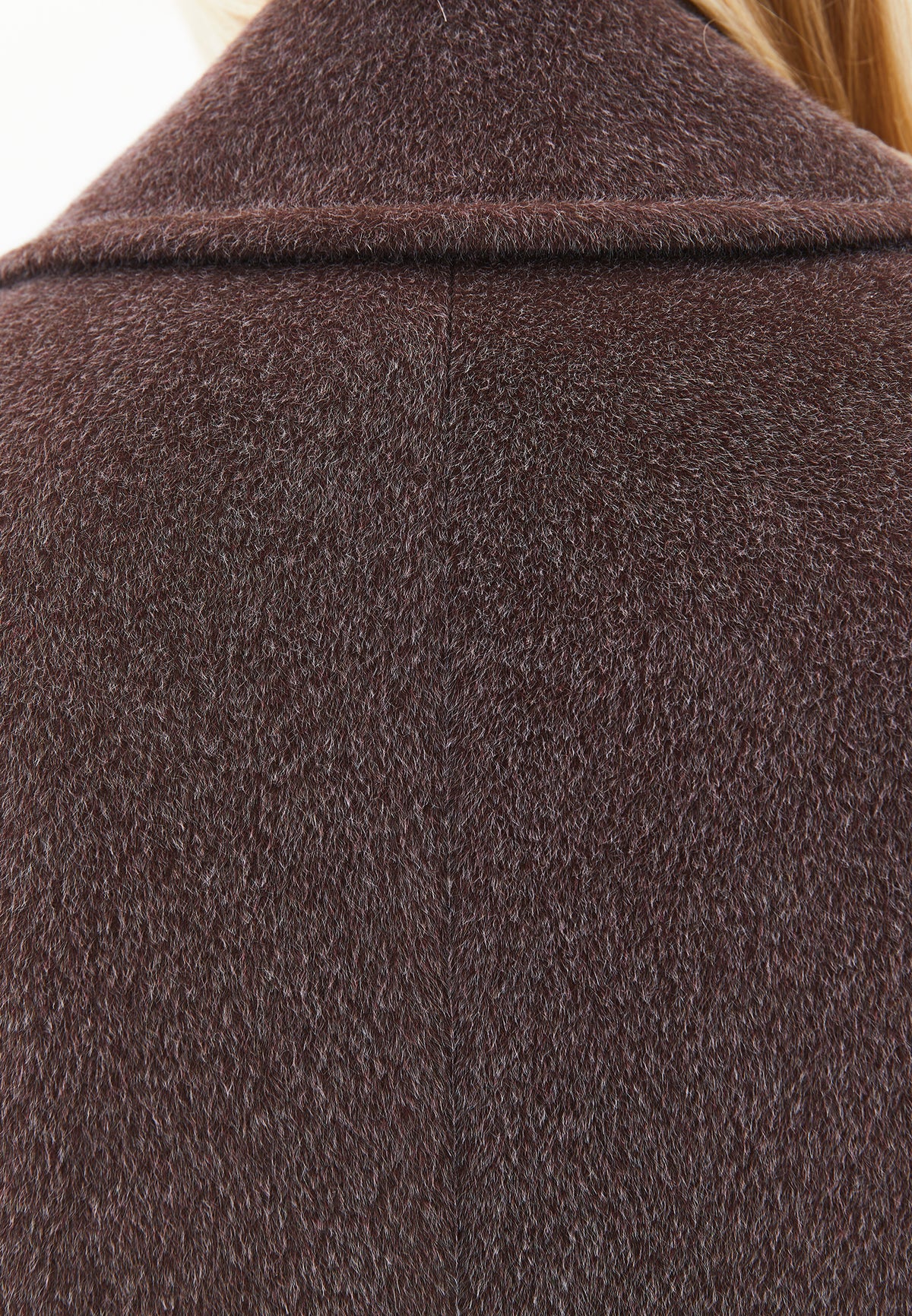 Double-Breasted Collar Button Detailed Coat - Brown