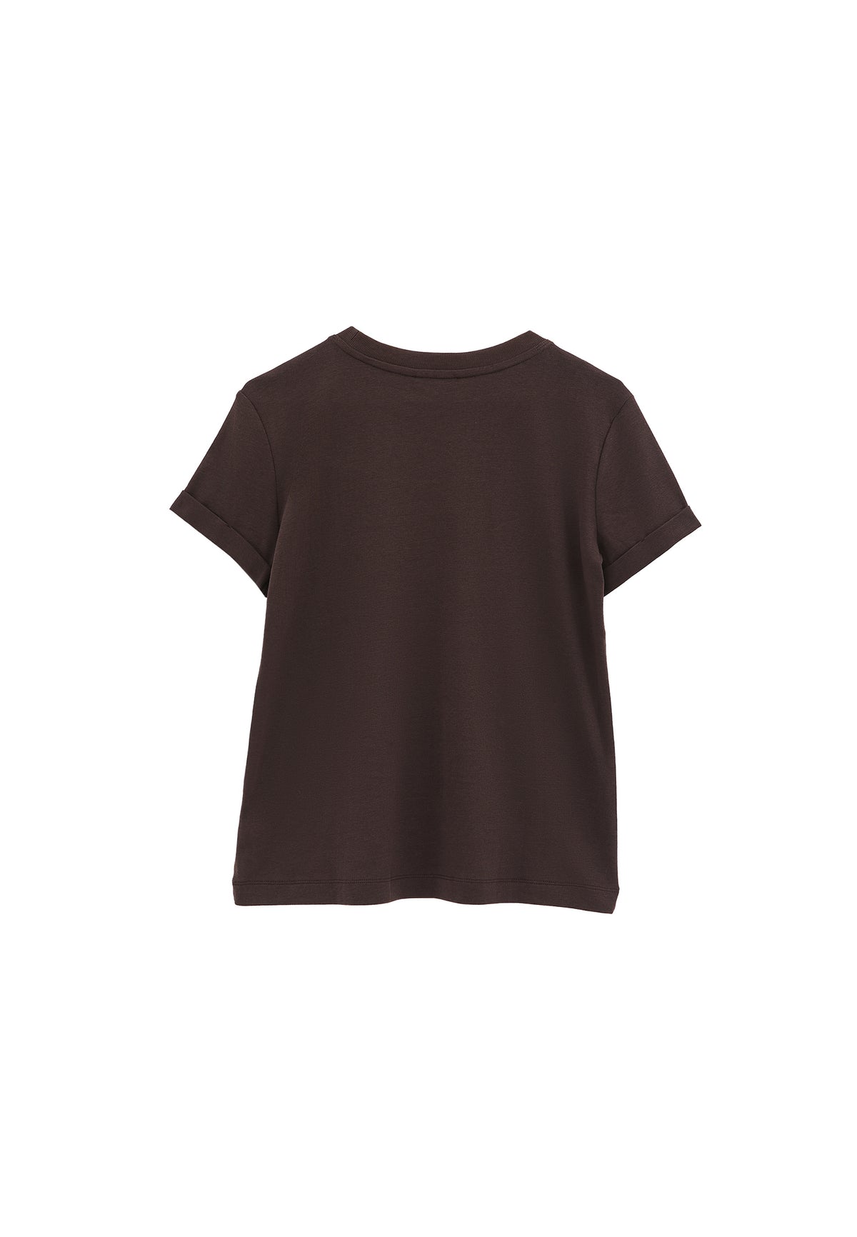 Women's Crew Neck Short Sleeve T-Shirt - CHOCOLATE TORTE