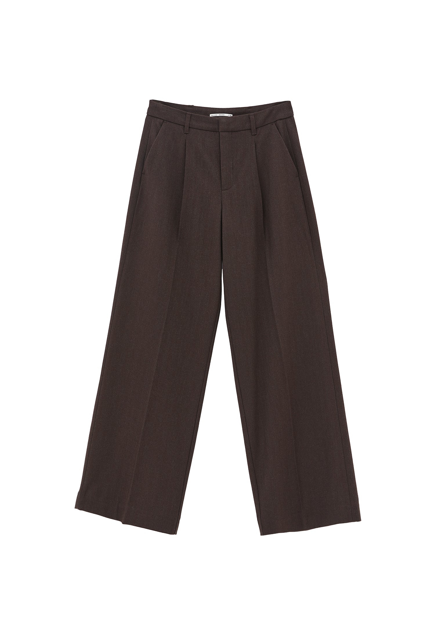Pleated wide leg pants - CHOCOLATE TORTE