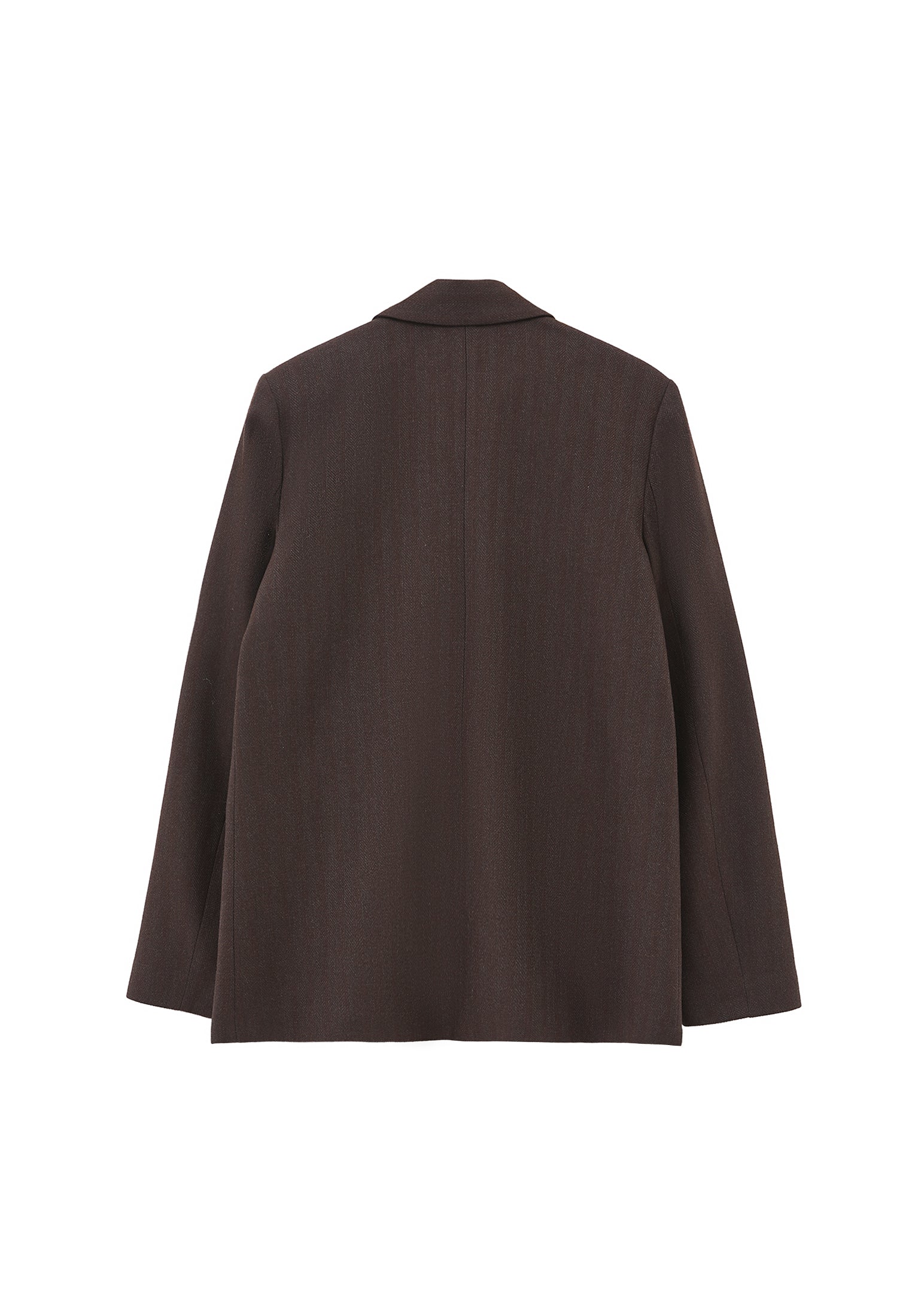 Boyfriend cut long blazer - CHOCOLATE TORTE