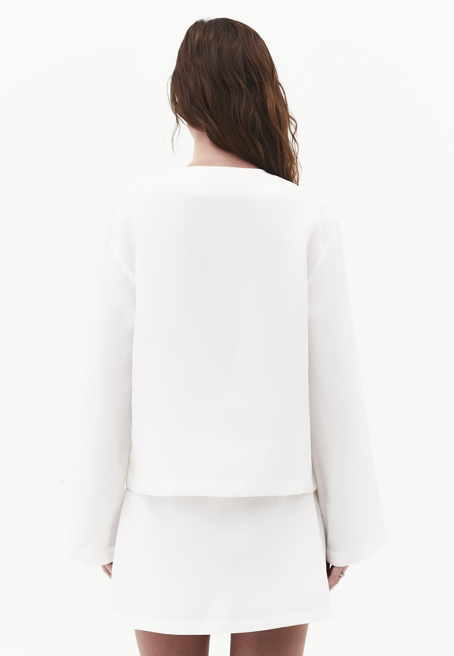 Oversize Jacket With Buckle Detail - CLOUD DANCER