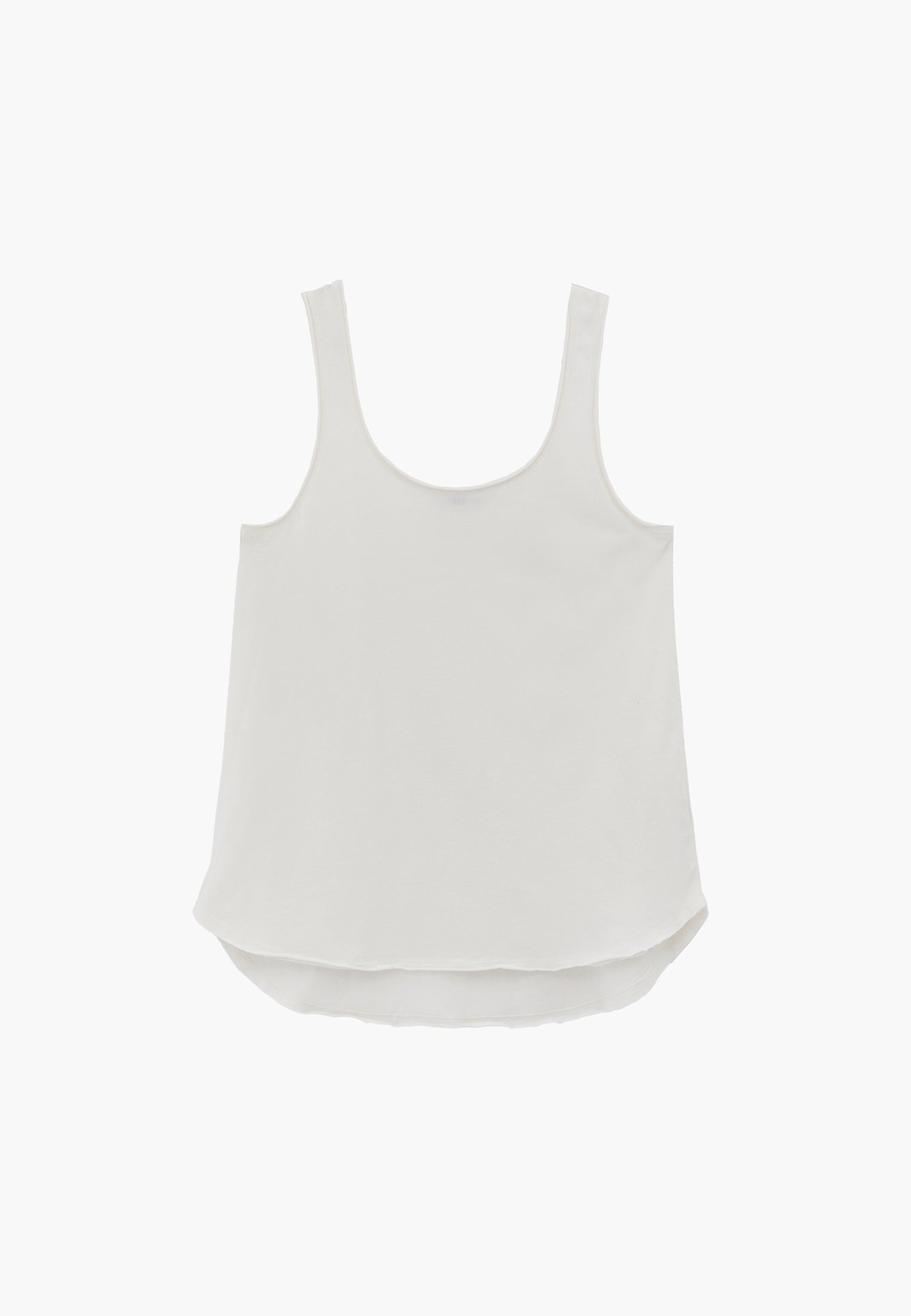U Neck Loose Fit Tank - CLOUD DANCER