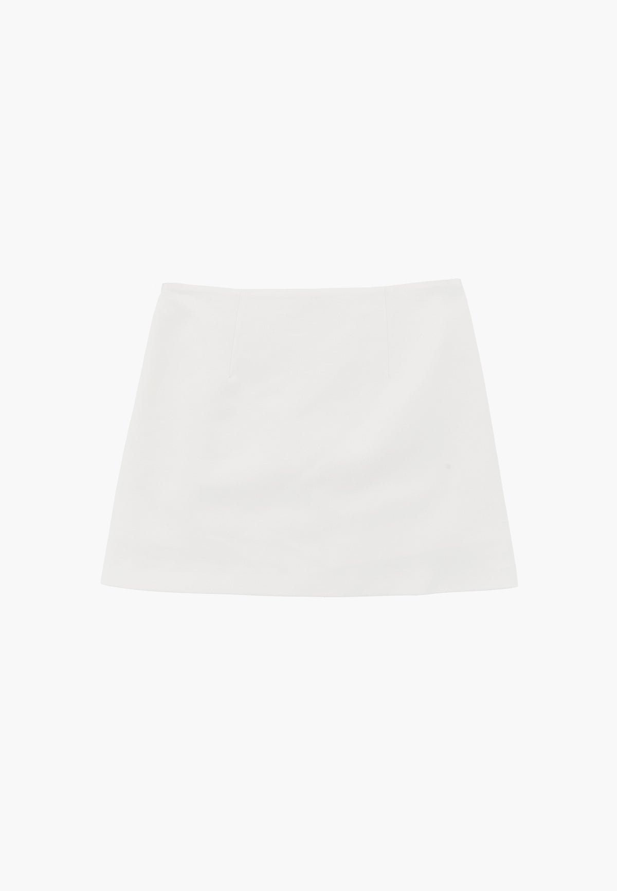 Ultra High Waist Slim Shorts With Zipper Detail - CLOUD DANCER