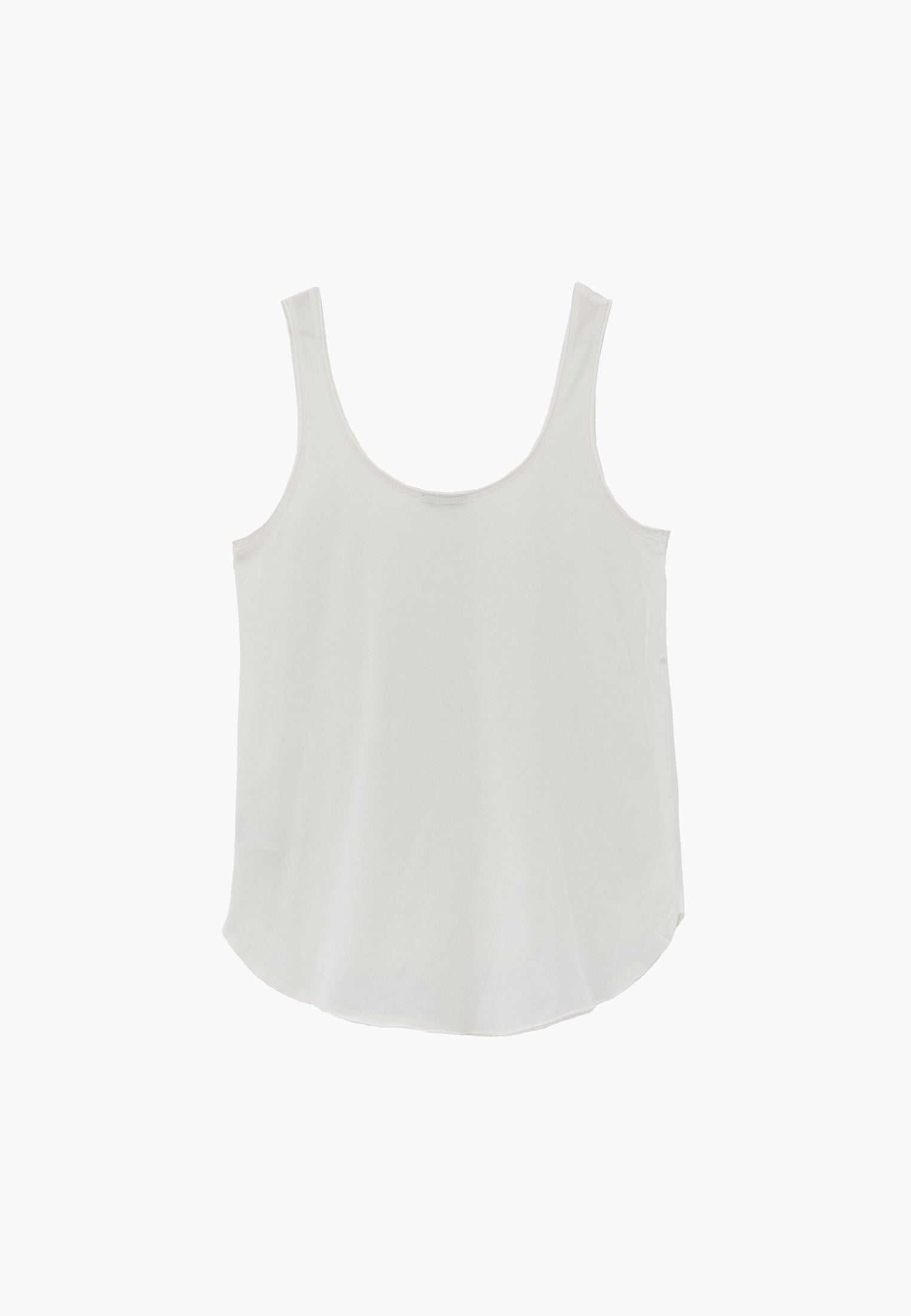 U Neck Loose Fit Tank - CLOUD DANCER