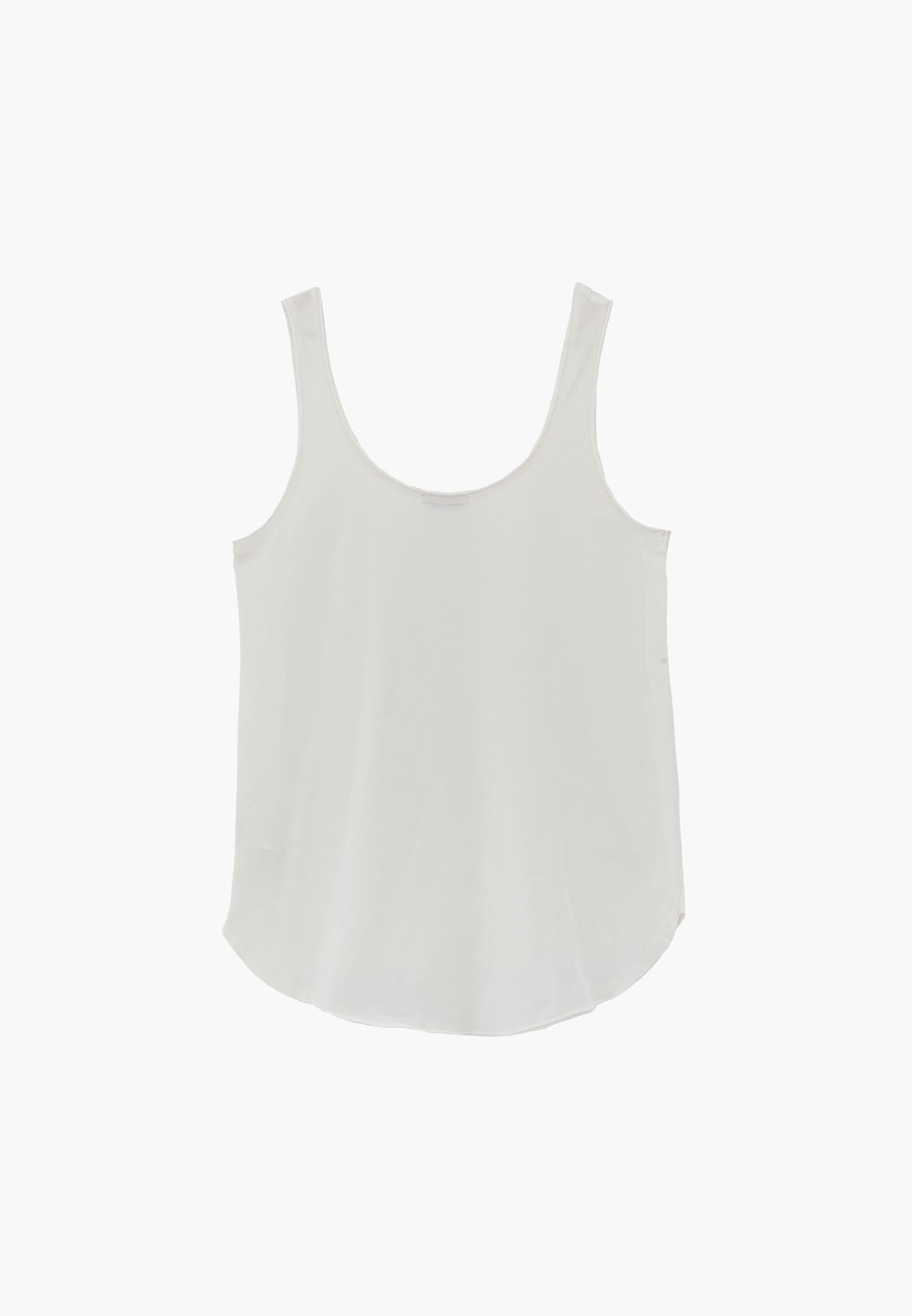 U Neck Loose Fit Tank - CLOUD DANCER