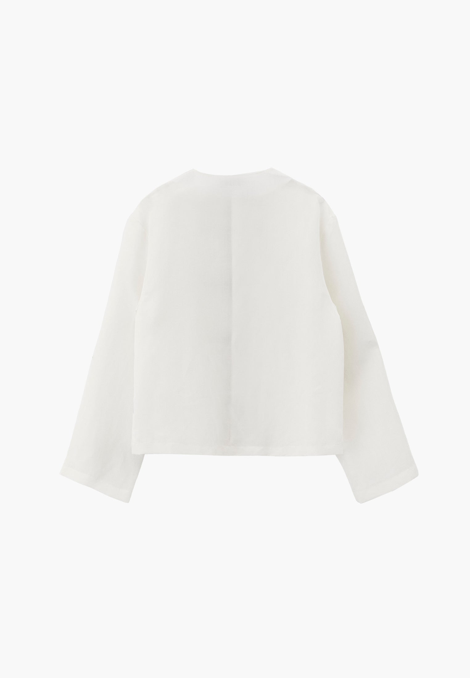 Oversize Jacket With Buckle Detail - CLOUD DANCER