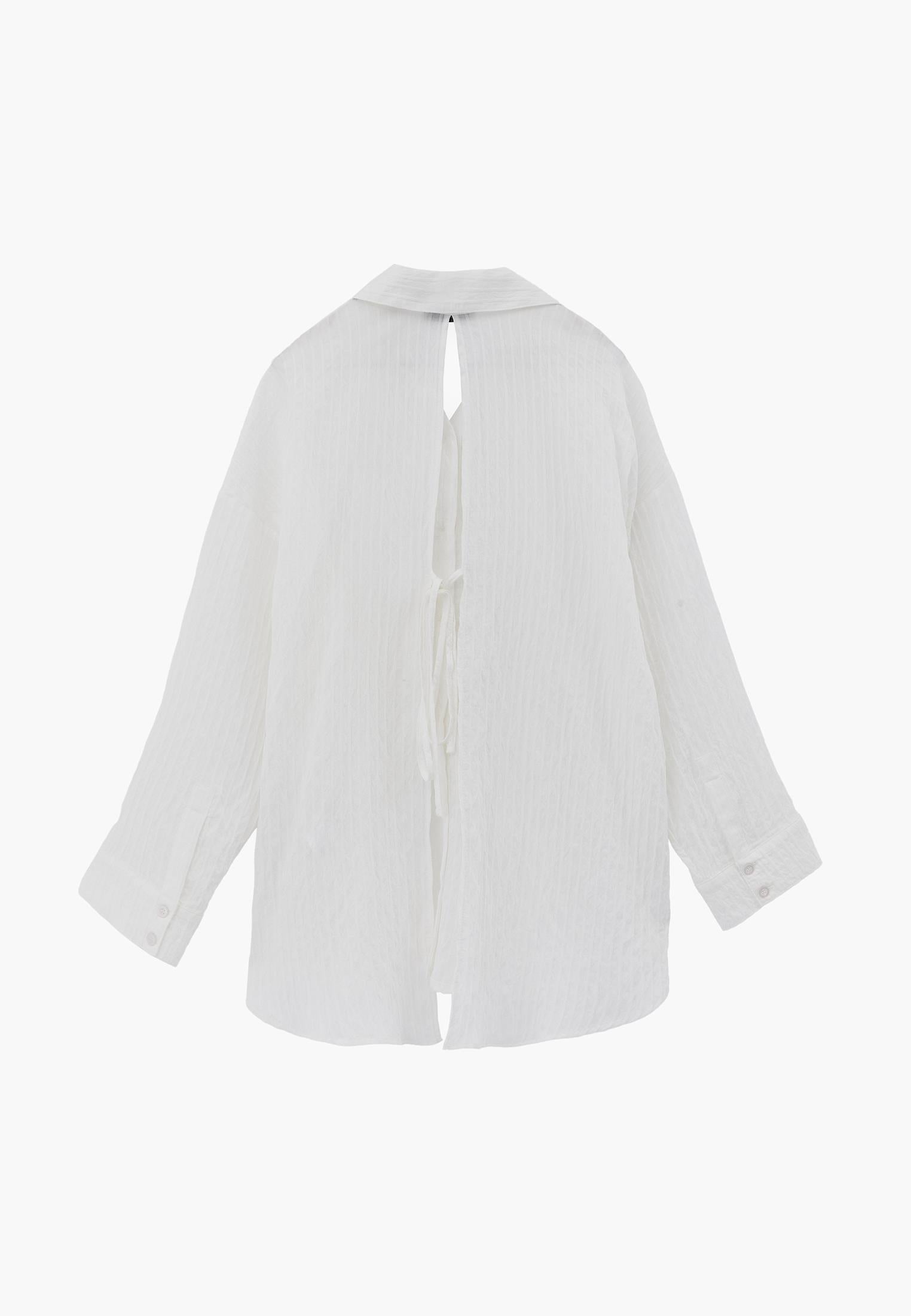 Oversize Shirt Collar Shirt - CLOUD DANCER