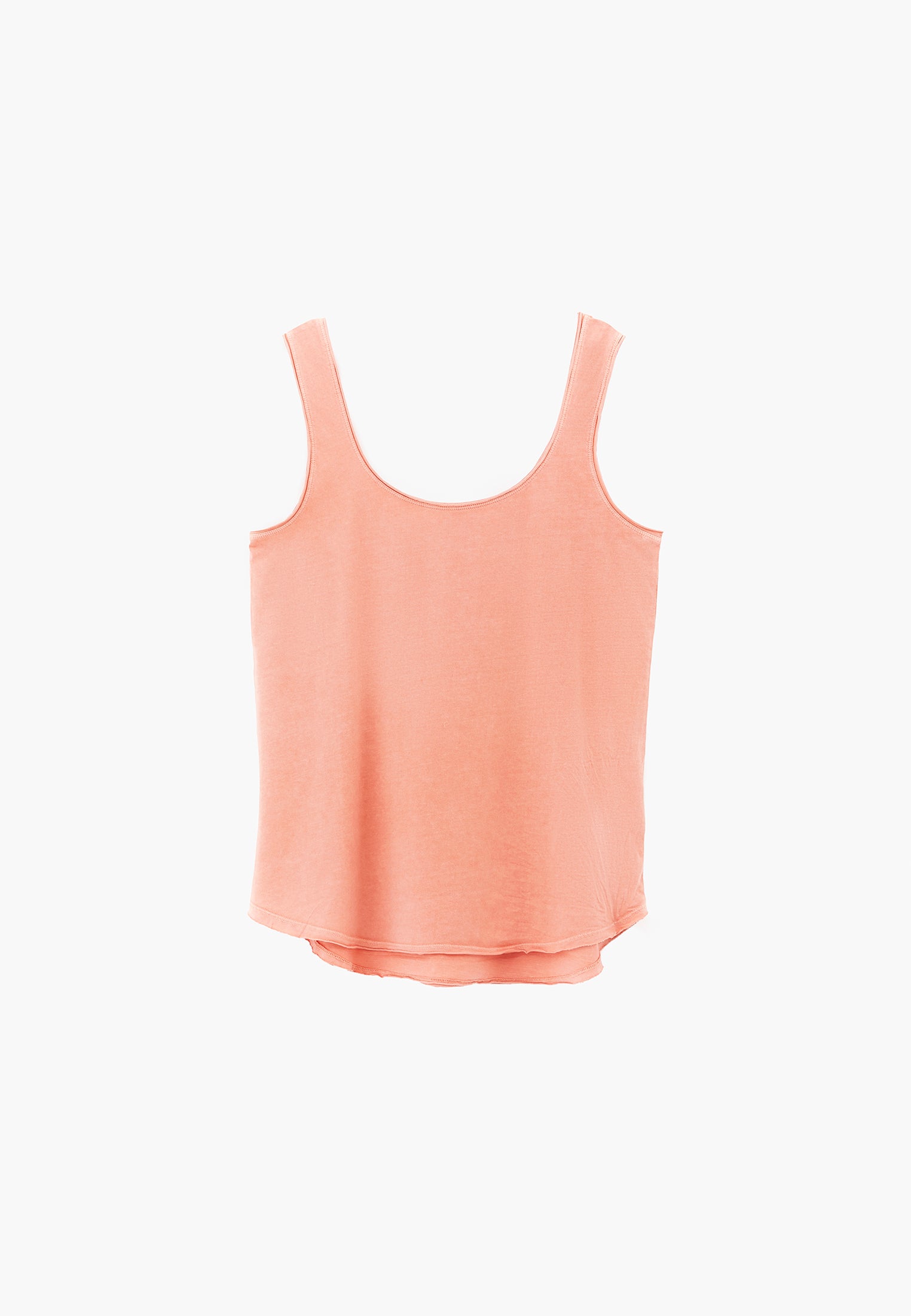 U Neck Loose Fit Tank - CORAL