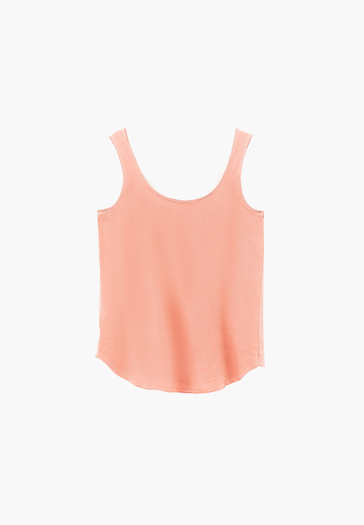 U Neck Loose Fit Tank - CORAL