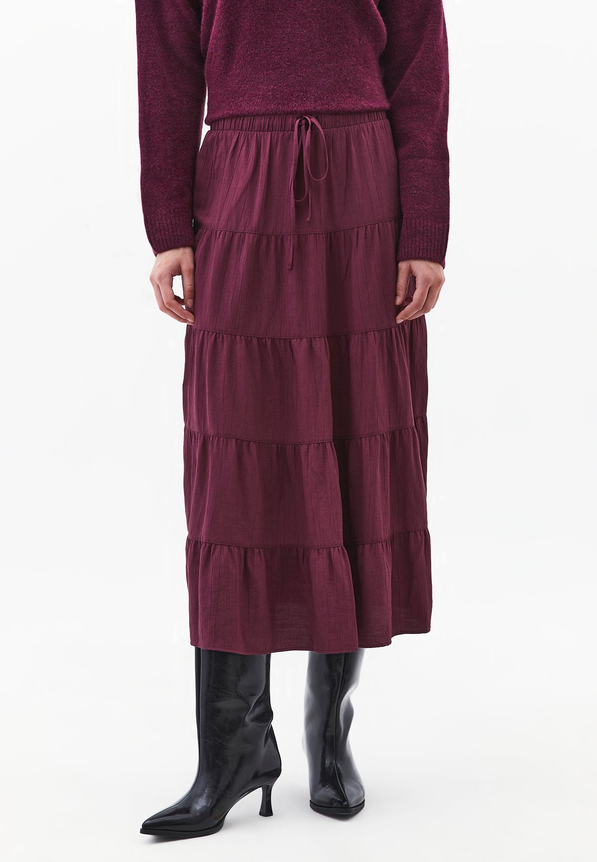 A-Line Midi Skirt - Purple