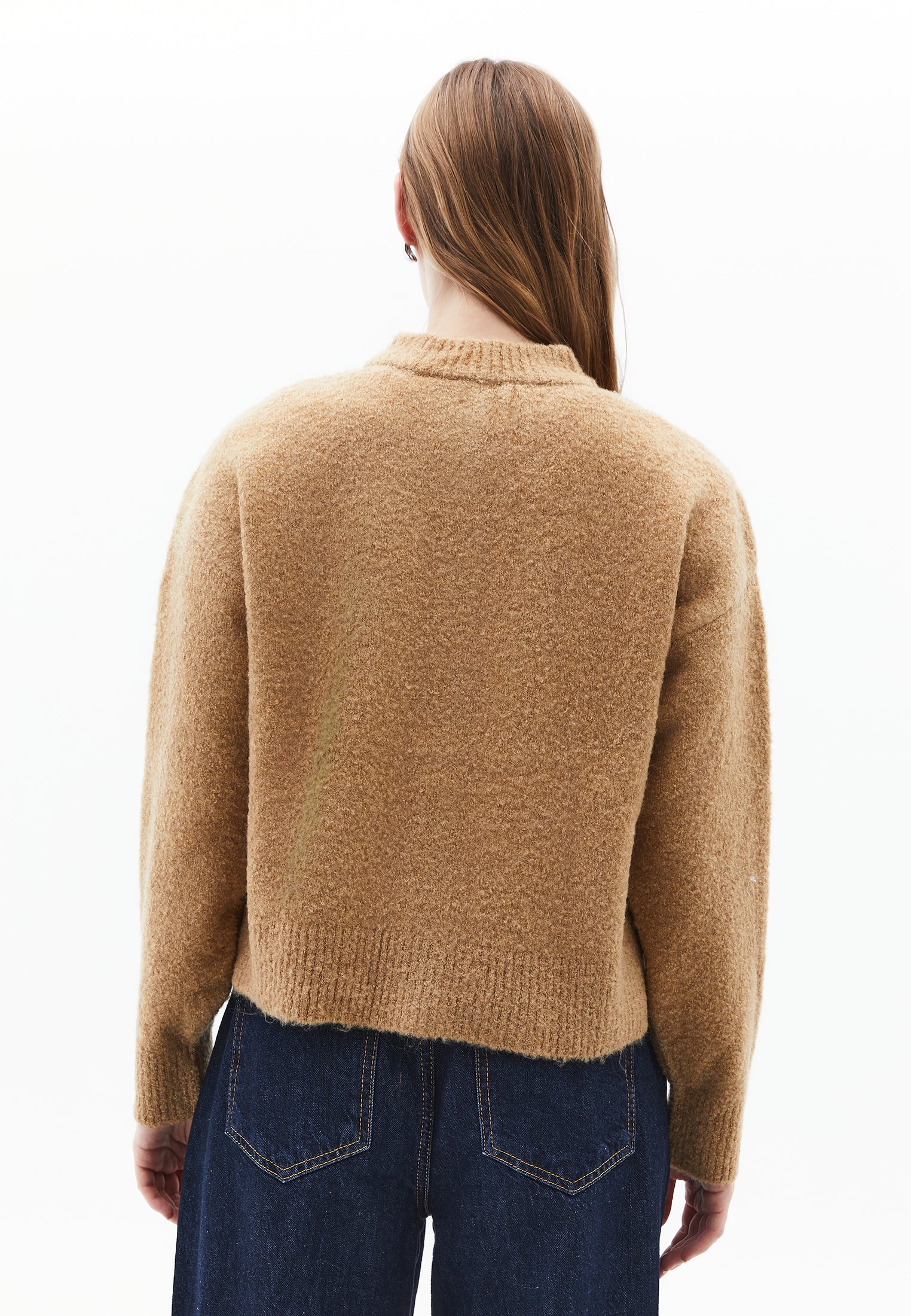 LONG-SLEEVE SOFT CARDIGAN - CURDS WHEY