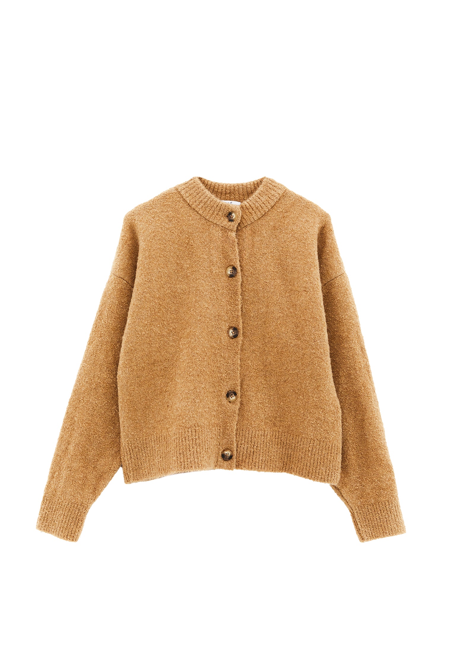 LONG-SLEEVE SOFT CARDIGAN - CURDS WHEY
