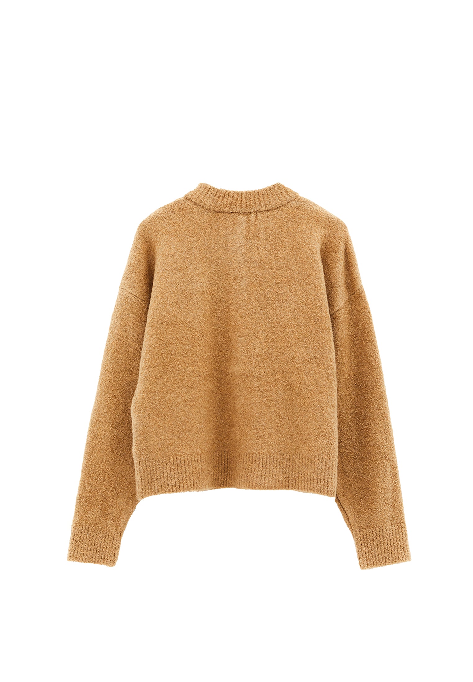 LONG-SLEEVE SOFT CARDIGAN - CURDS WHEY