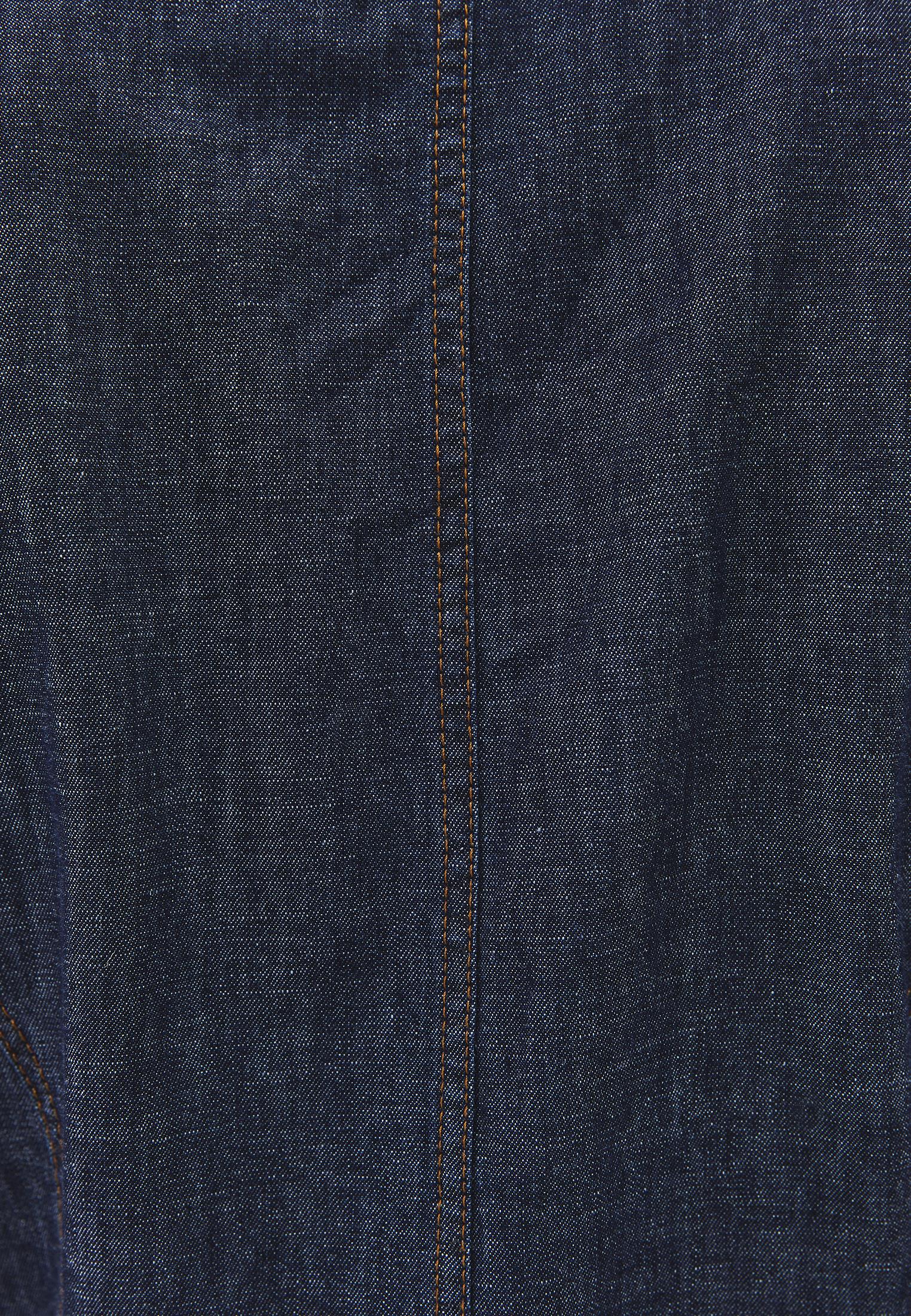 A-Line Short Sleeve V-Neck Button Detail Dress - DARK BLUE