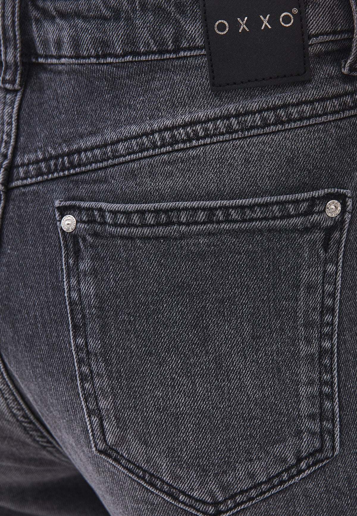 Mom Jean Slim Pants - DARK GREY DENIM