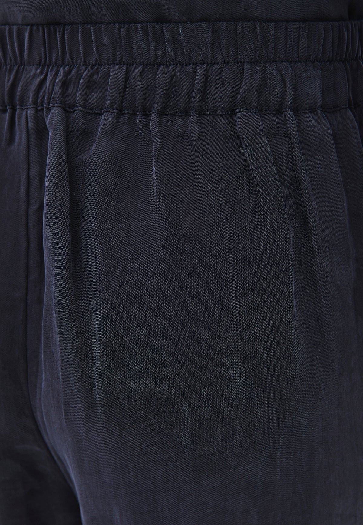Ultra High Waist Straight Pants With Button Detail - DARK NAVY