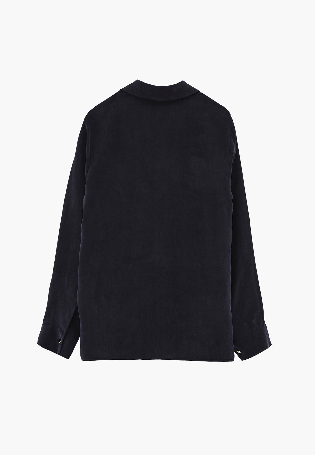 Long Sleeve Loose Shirt - DARK NAVY