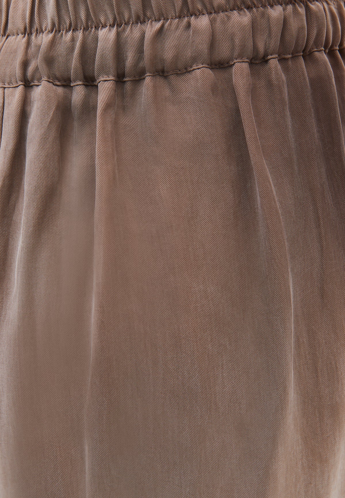 Ultra High Waist Straight Pants With Button Detail - DESERT TAUPE