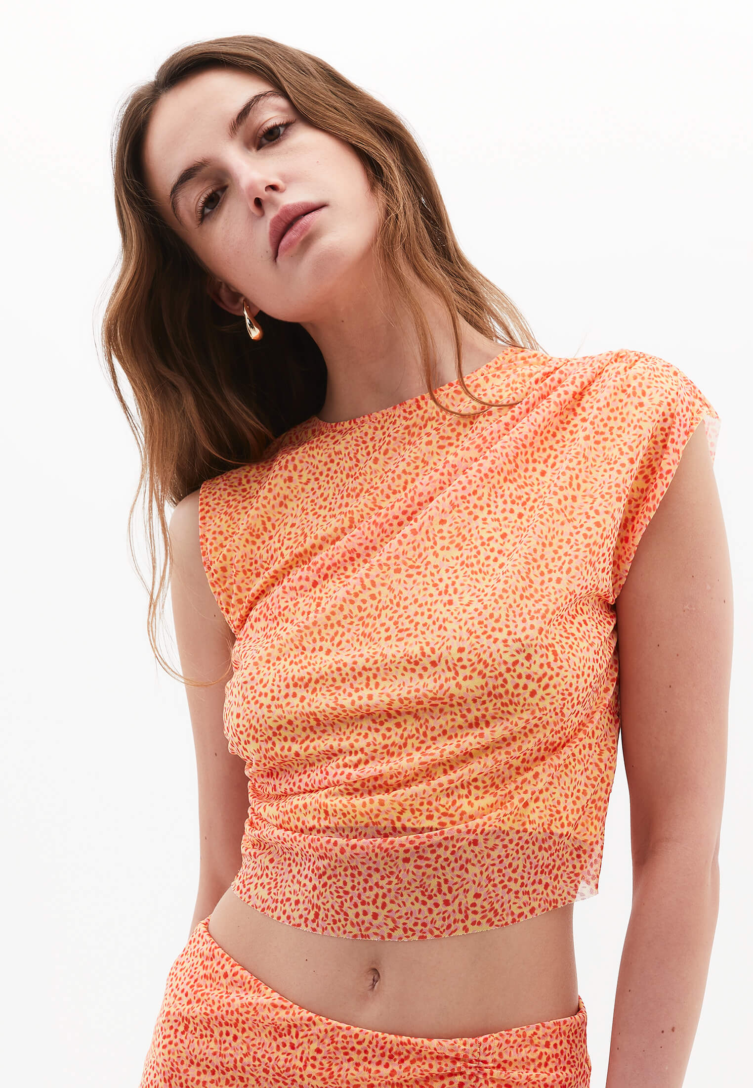 توب بدون أكمام شبكي - مشط منقّط