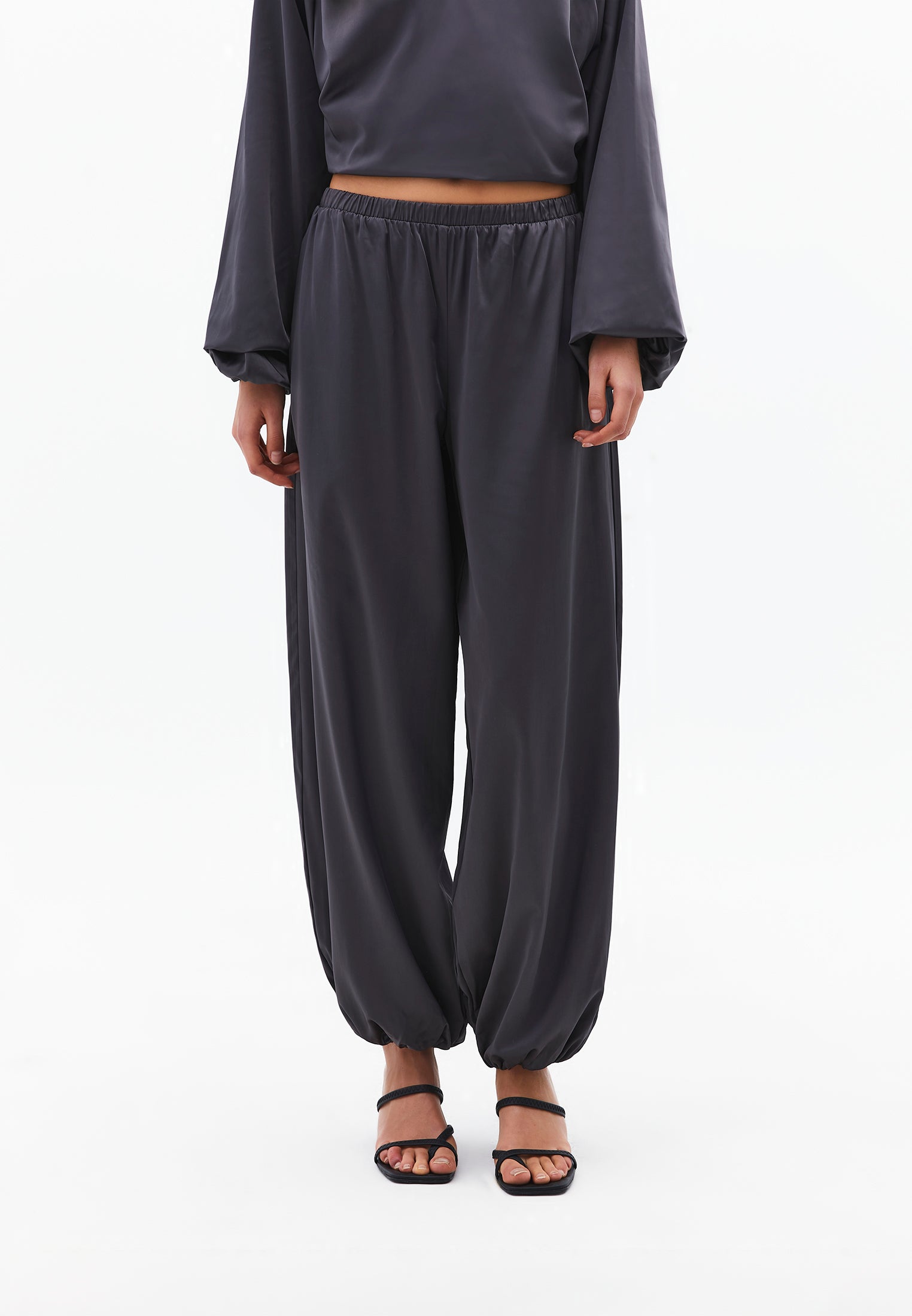 Oversize High Waist Balloon Form Jogger Pants - EIFFEL TOWER