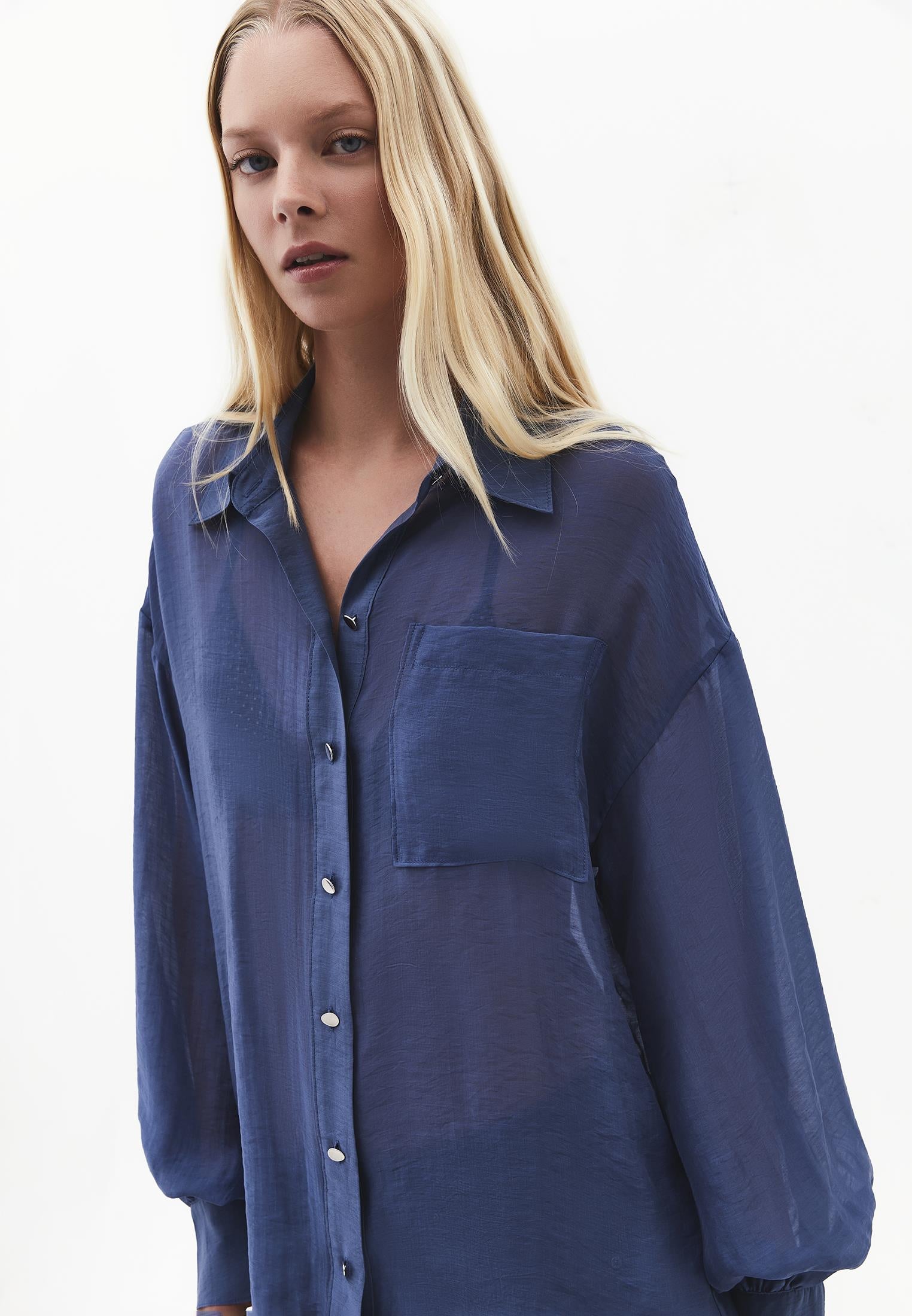 Shirt With Button And Pocket Detail - ENSIGN BLUE