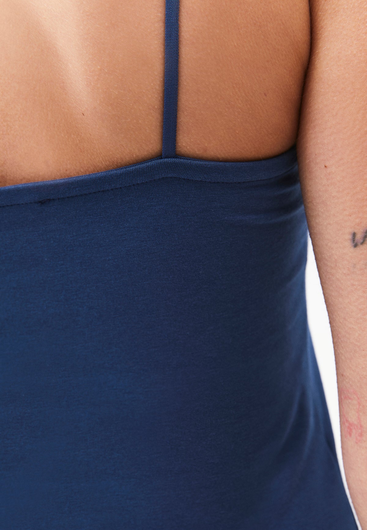 Bodycon Tank Top U Neck - ENSIGN BLUE