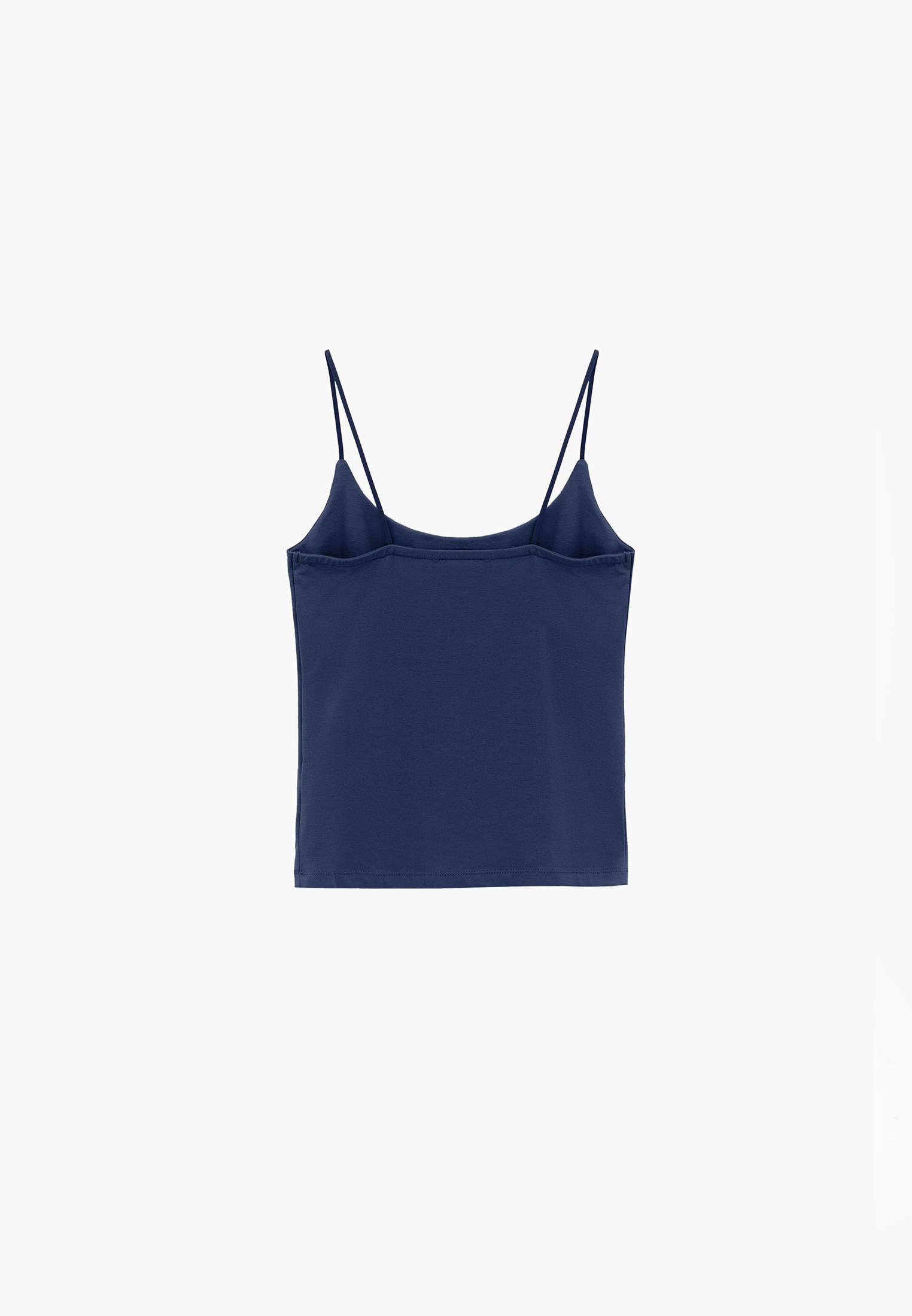 Bodycon Tank Top U Neck - ENSIGN BLUE