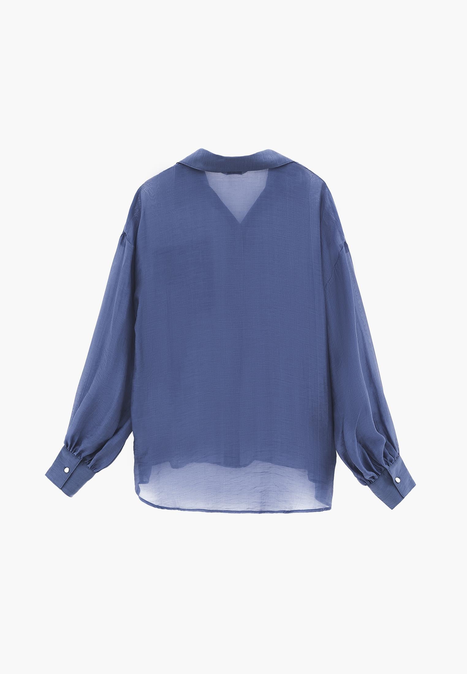 Shirt With Button And Pocket Detail - ENSIGN BLUE