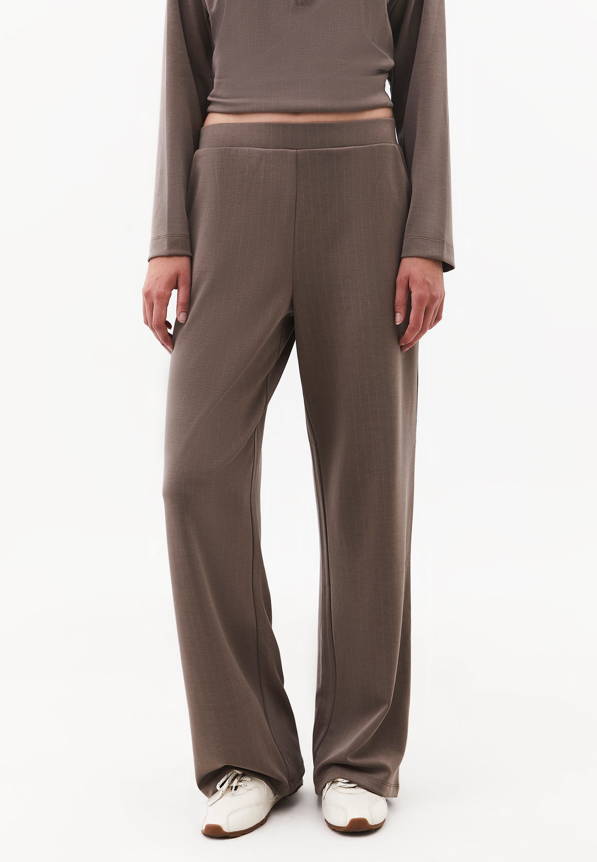 Women's High Waist Straight Leg Elastic Pants - FALCON