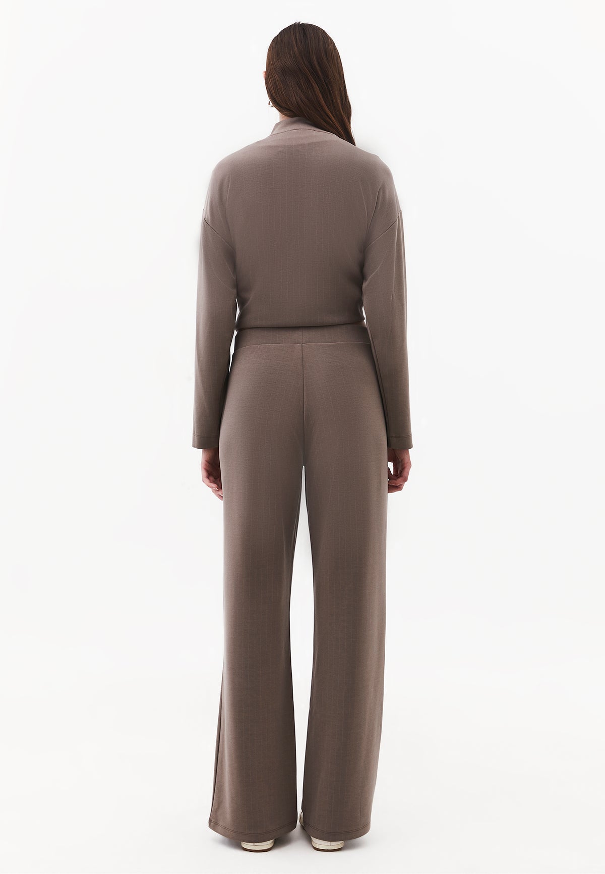 Women's High Waist Straight Leg Elastic Pants - FALCON