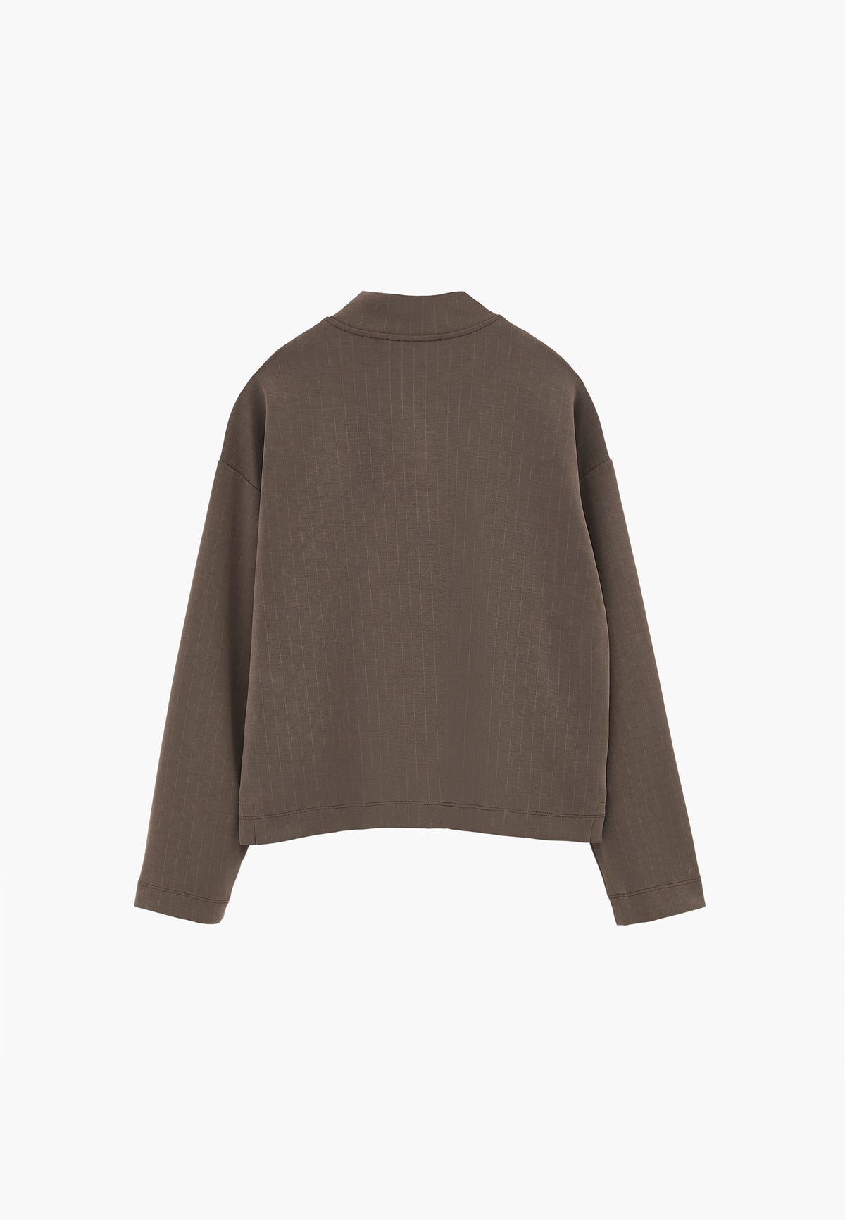 Zip Detailed High Neck Sweatshirt - FALCON