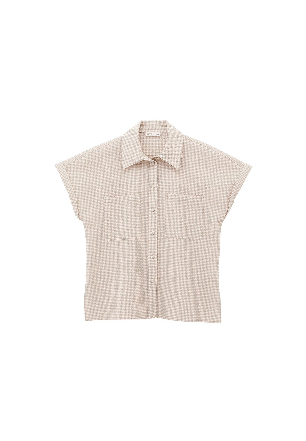 Short Sleeve Shirt - FEATHER GRAY GINGHAM