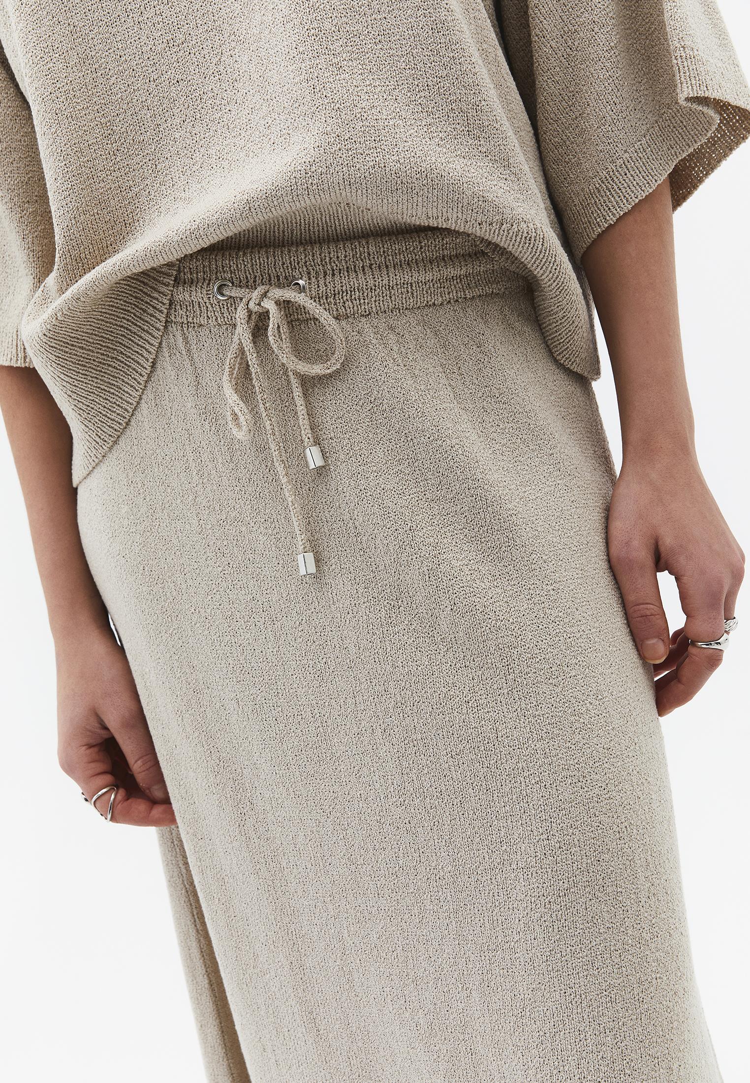 Flared Normal Waist Skirt - FEATHER GRAY