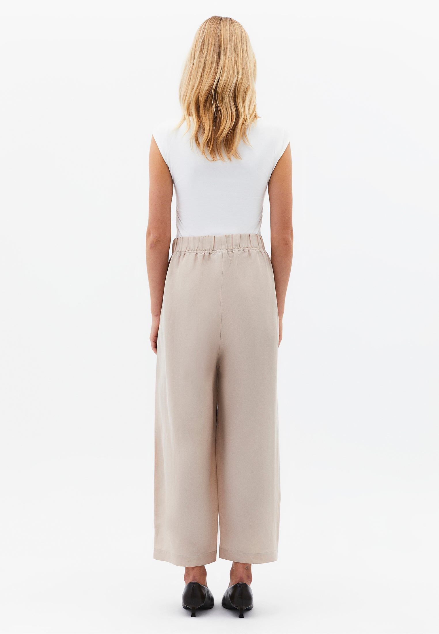 High Waist Carrot Leg Balloon Pants - FEATHER GRAY