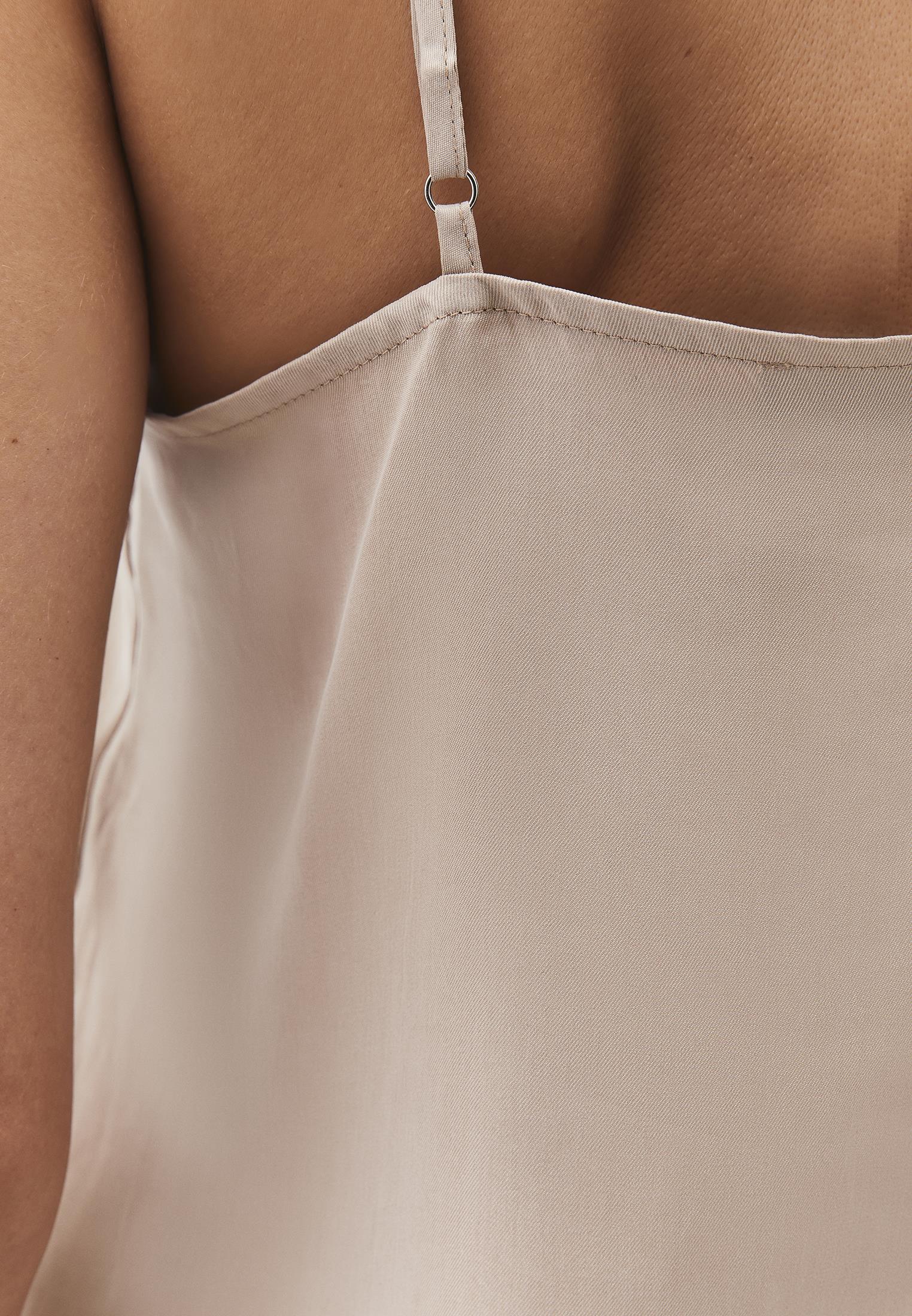 Sleeveless Top With V Neck - FEATHER GRAY