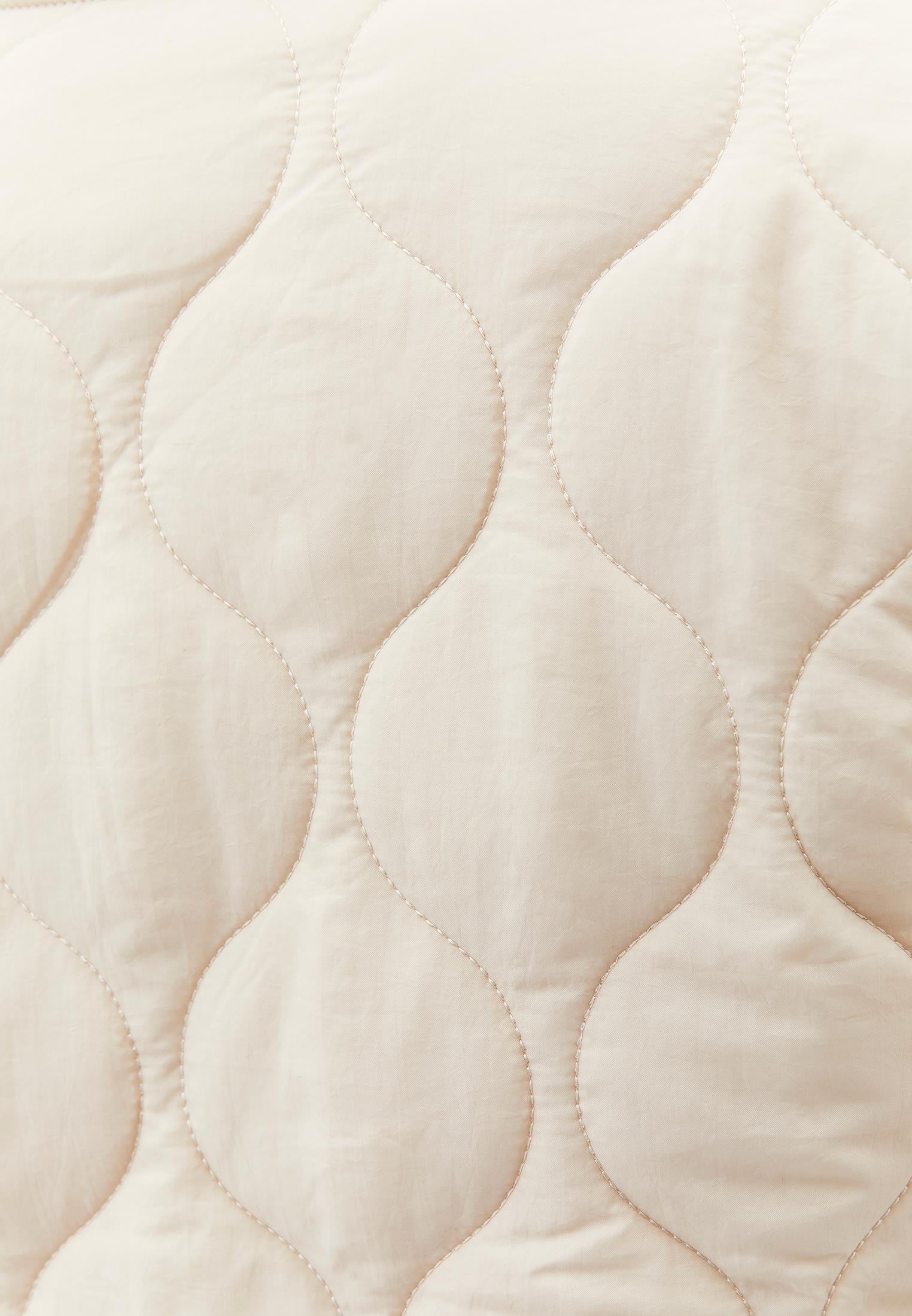 High Collar Quilted Coat - FEATHER GRAY