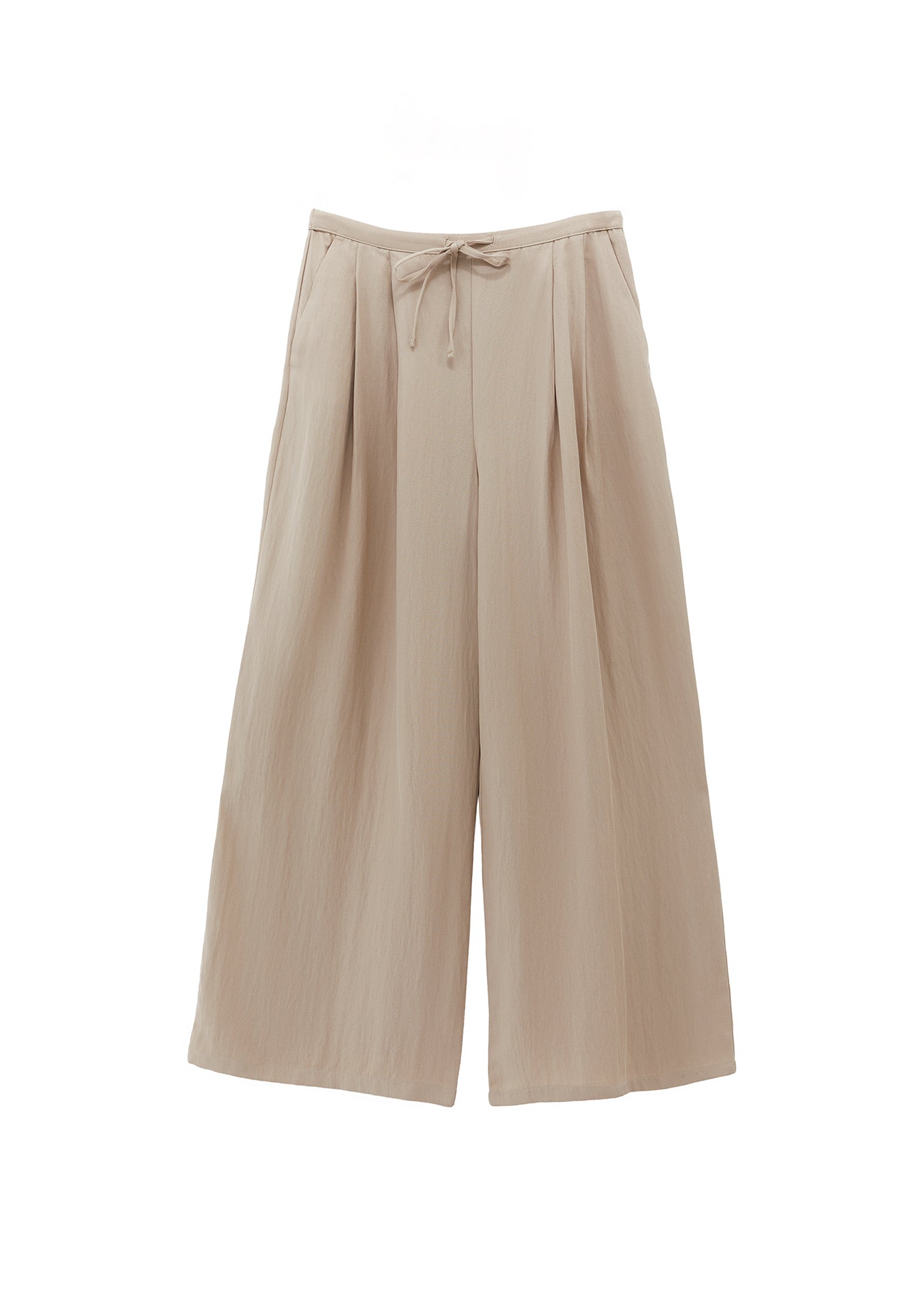 High waisted trousers with belt detail - FEATHER GRAY