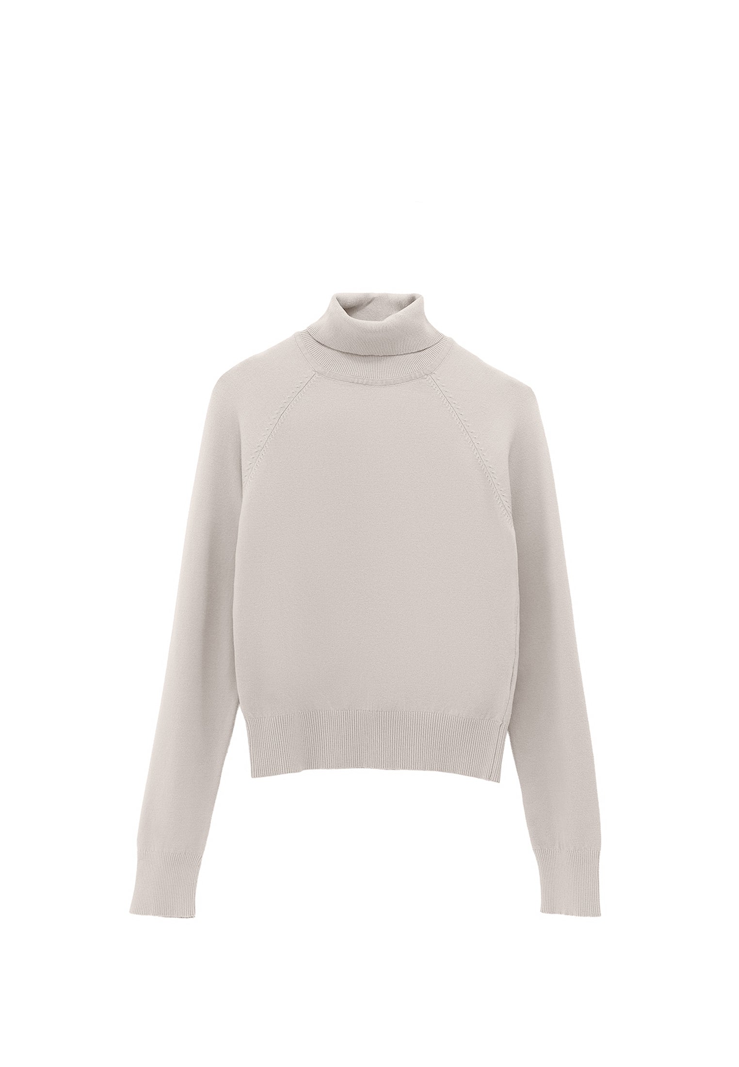 SLIM FIT TURTLENECK SWEATER - FEATHER GRAY