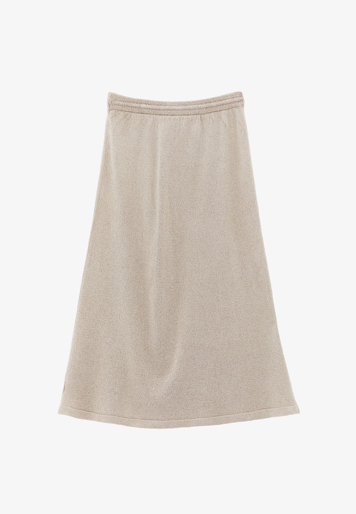 Flared Normal Waist Skirt - Beige