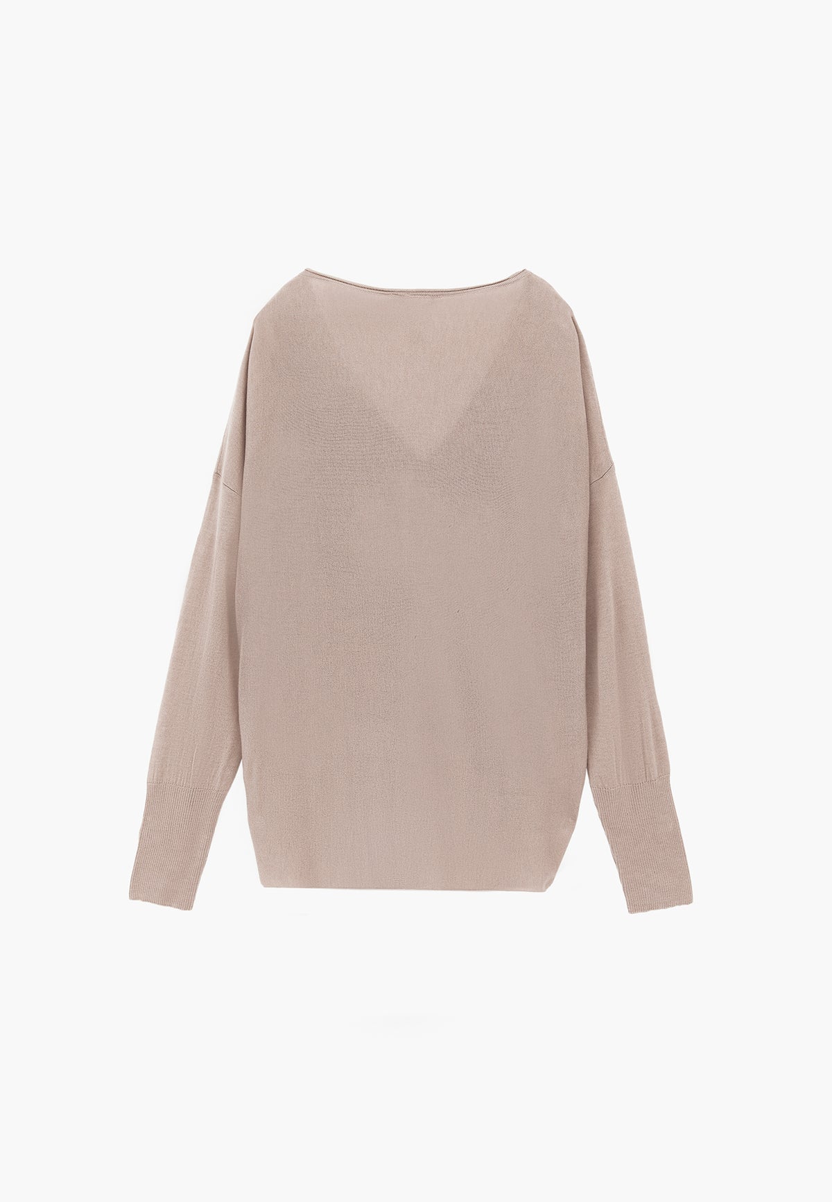 V Neck Sweater - FEATHER GRAY