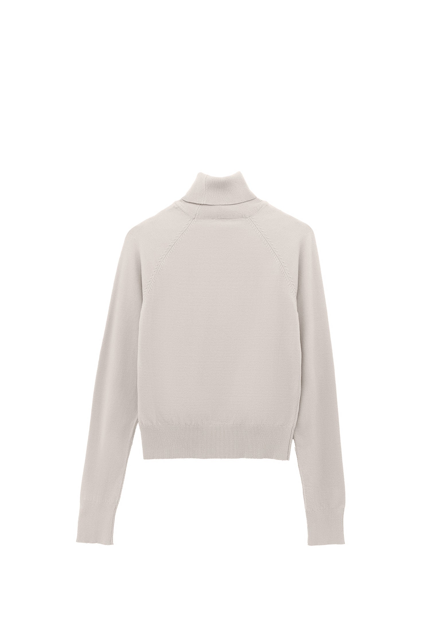 SLIM FIT TURTLENECK SWEATER - FEATHER GRAY