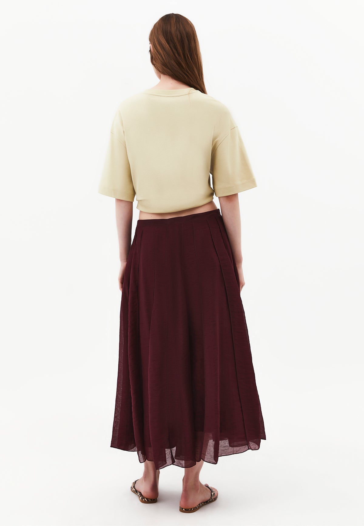Flared Midi Skirt - FIG