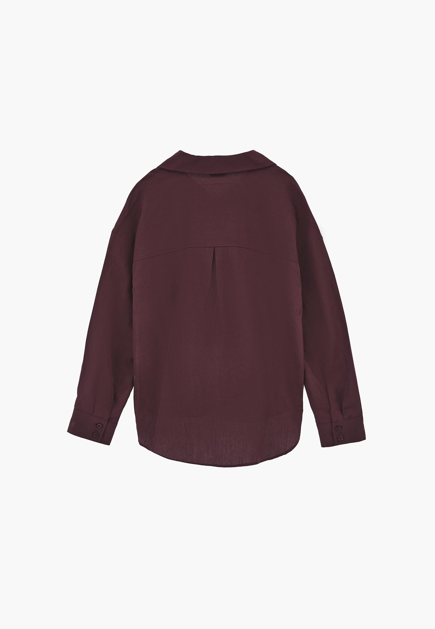 Loose Fit Button Detailed Long Sleeve Shirt - FIG