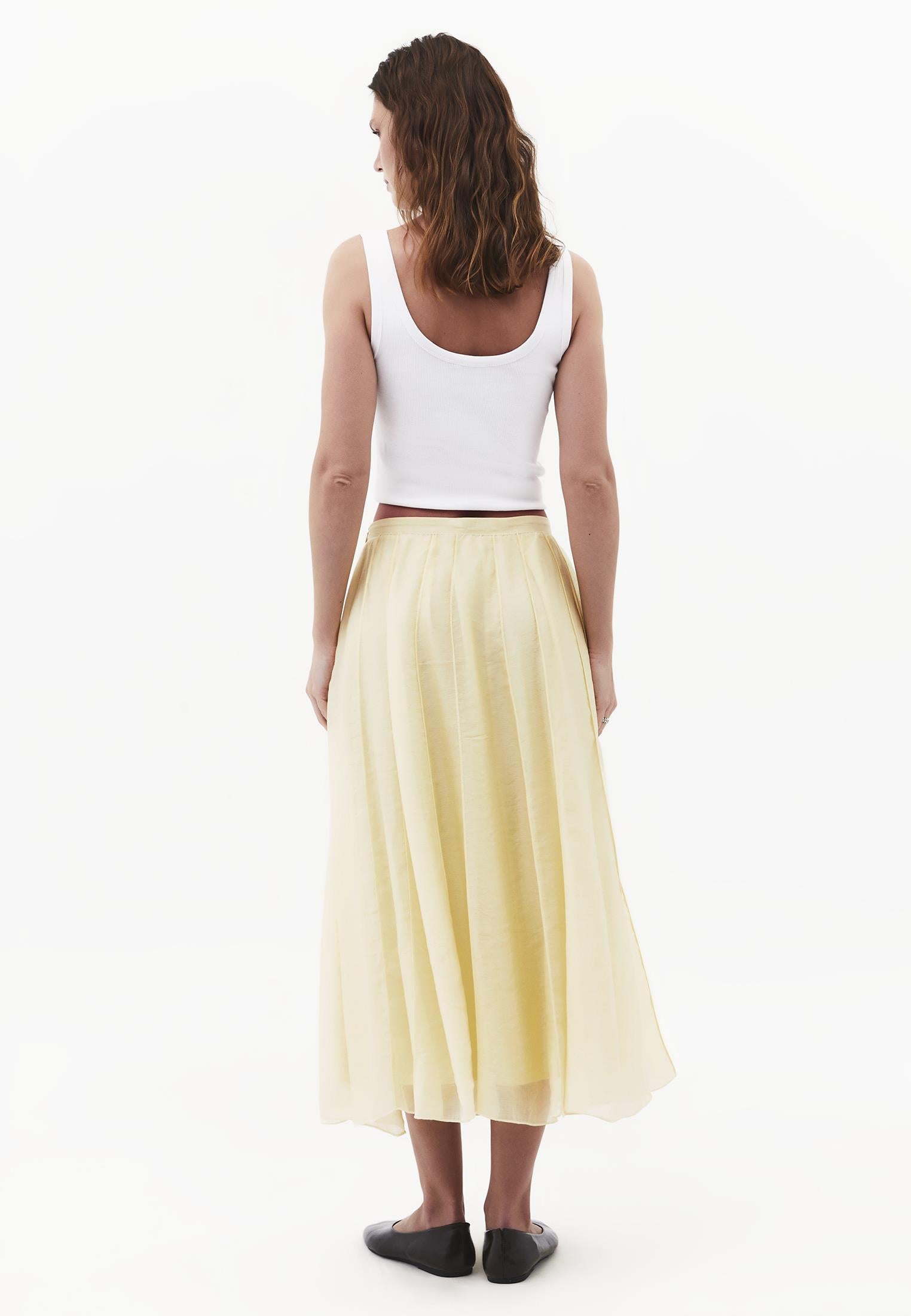High Waist Flared Midi Skirt - FLAN
