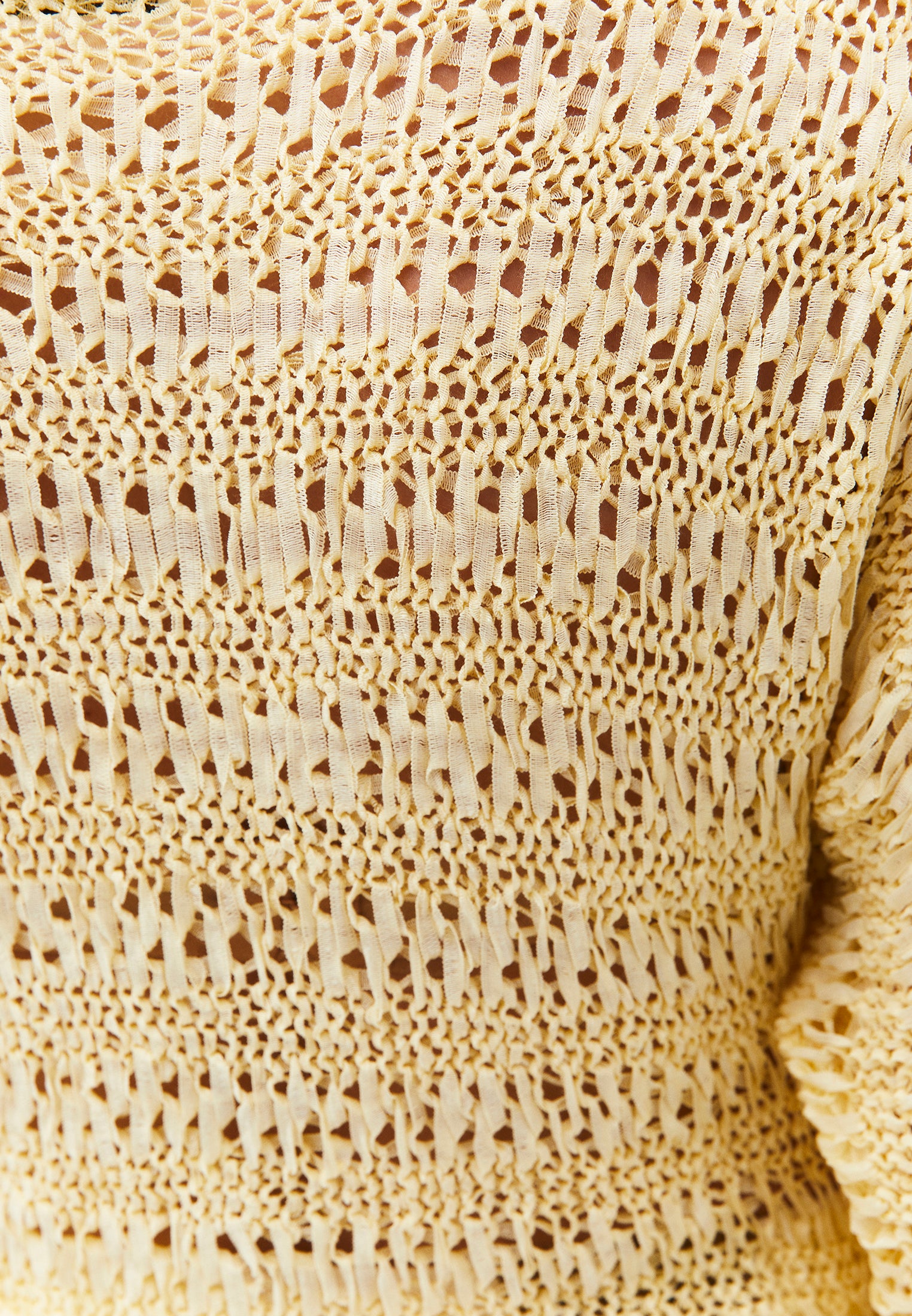 Openwork Batwing Sleeve Boat Neck Cropped Blouse - FLAN