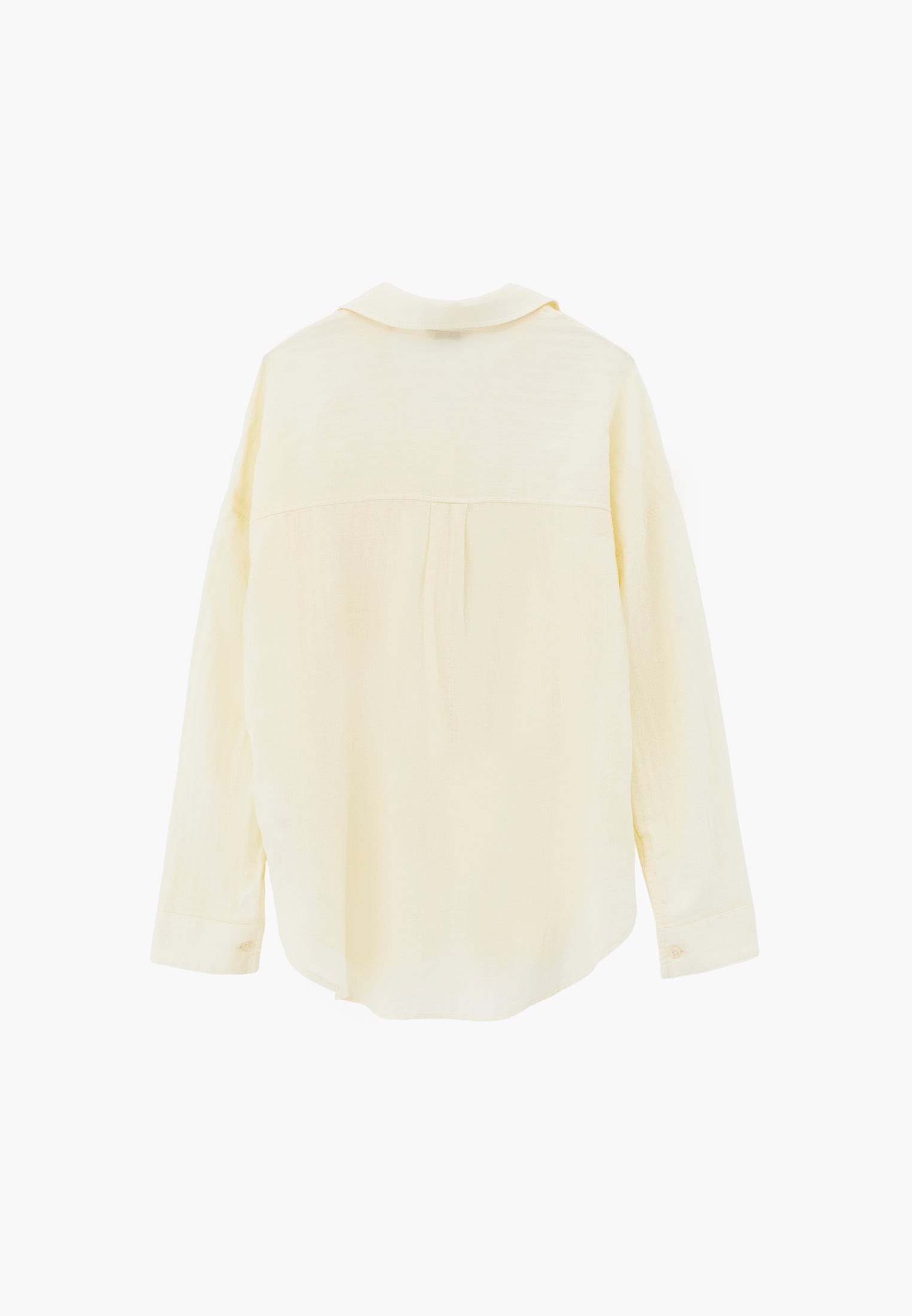 Oversize Long Sleeve Shirt With Pocket Detail - FLAN